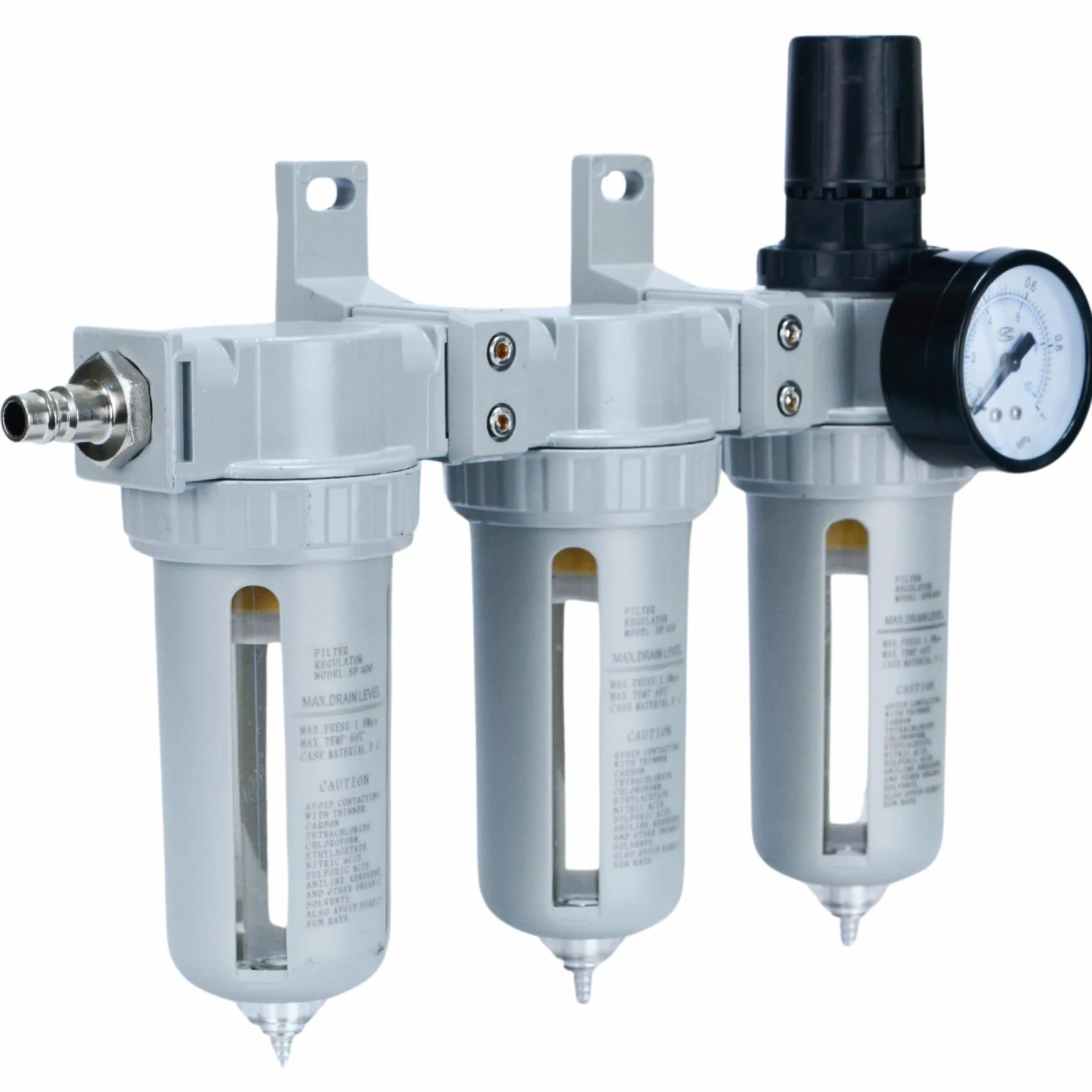 Black FILTR ODWADNIACZ ODOLEJACZ REDUKTOR SEPARATOR POWIETRZA KOMPRESOR 1/2 BLACK