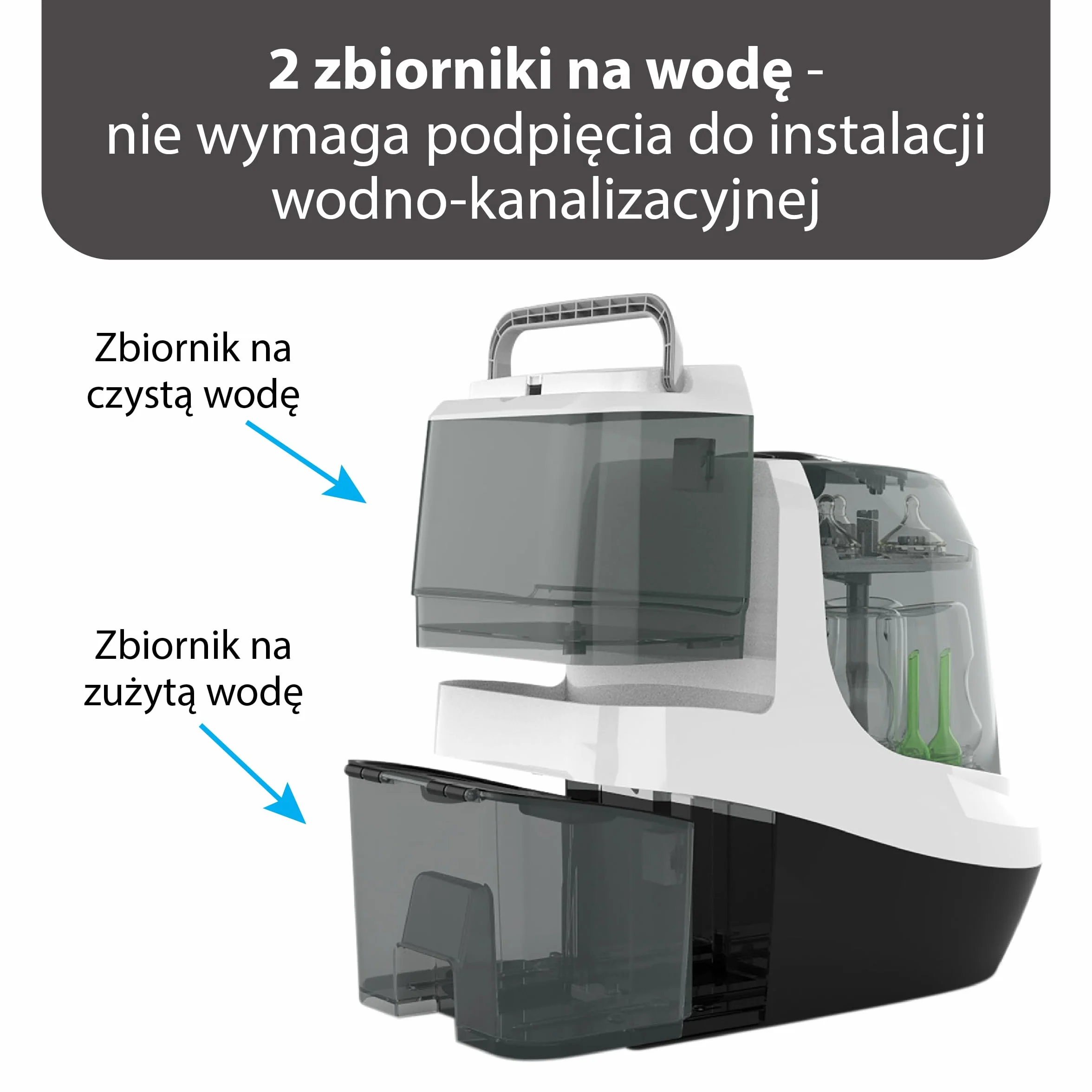 Baby Brezza Myjka do butelek Pro – środek do czyszczenia butelek dla niemowląt 3 w 1; mycie, sterylizacja, suszenie – uniwersalne czyszczenie wszystkich butelek: tworzywo sztuczne + szkło + smoczek