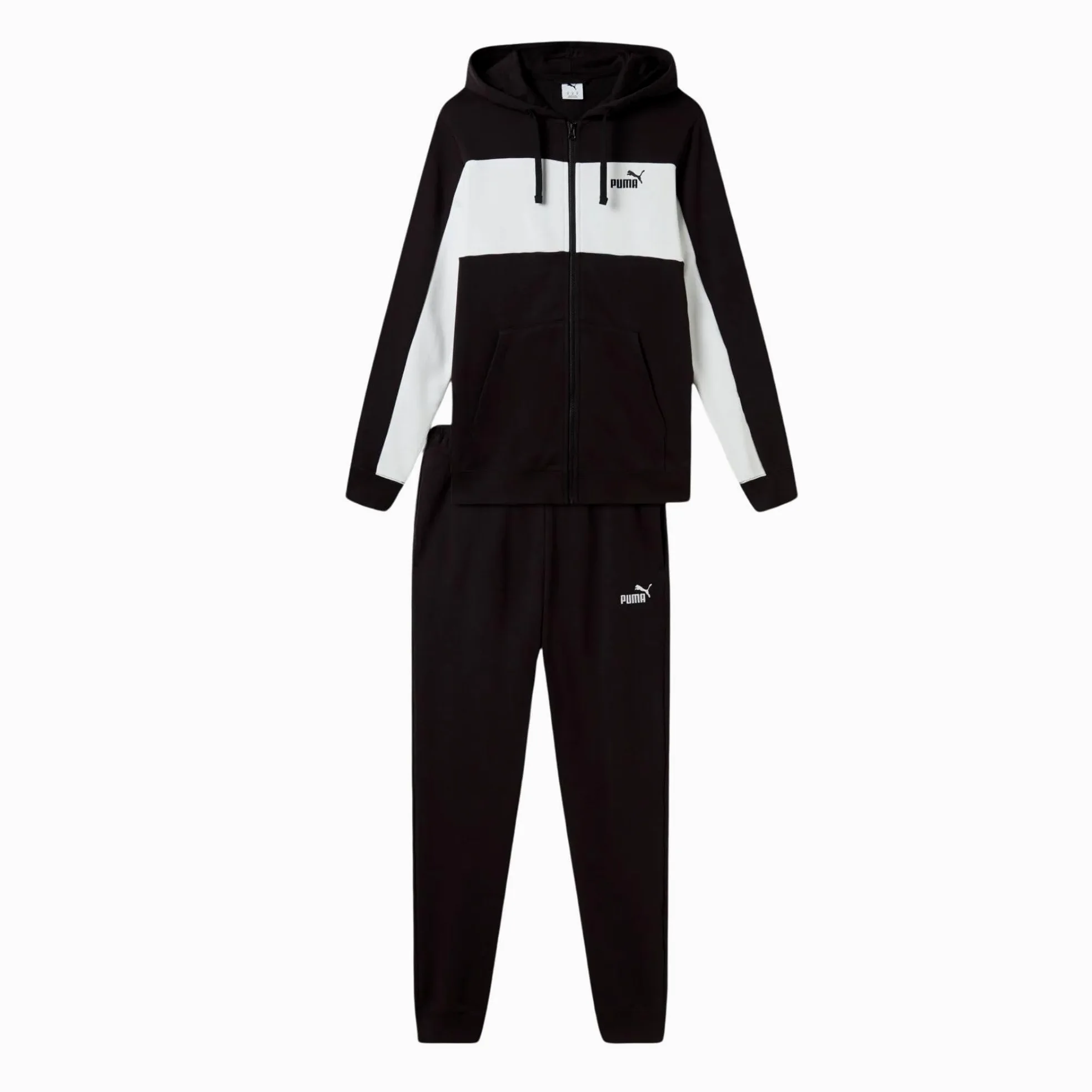 PUMA Męski dres treningowy Essentials Colourblock, czarny kod 688965-01