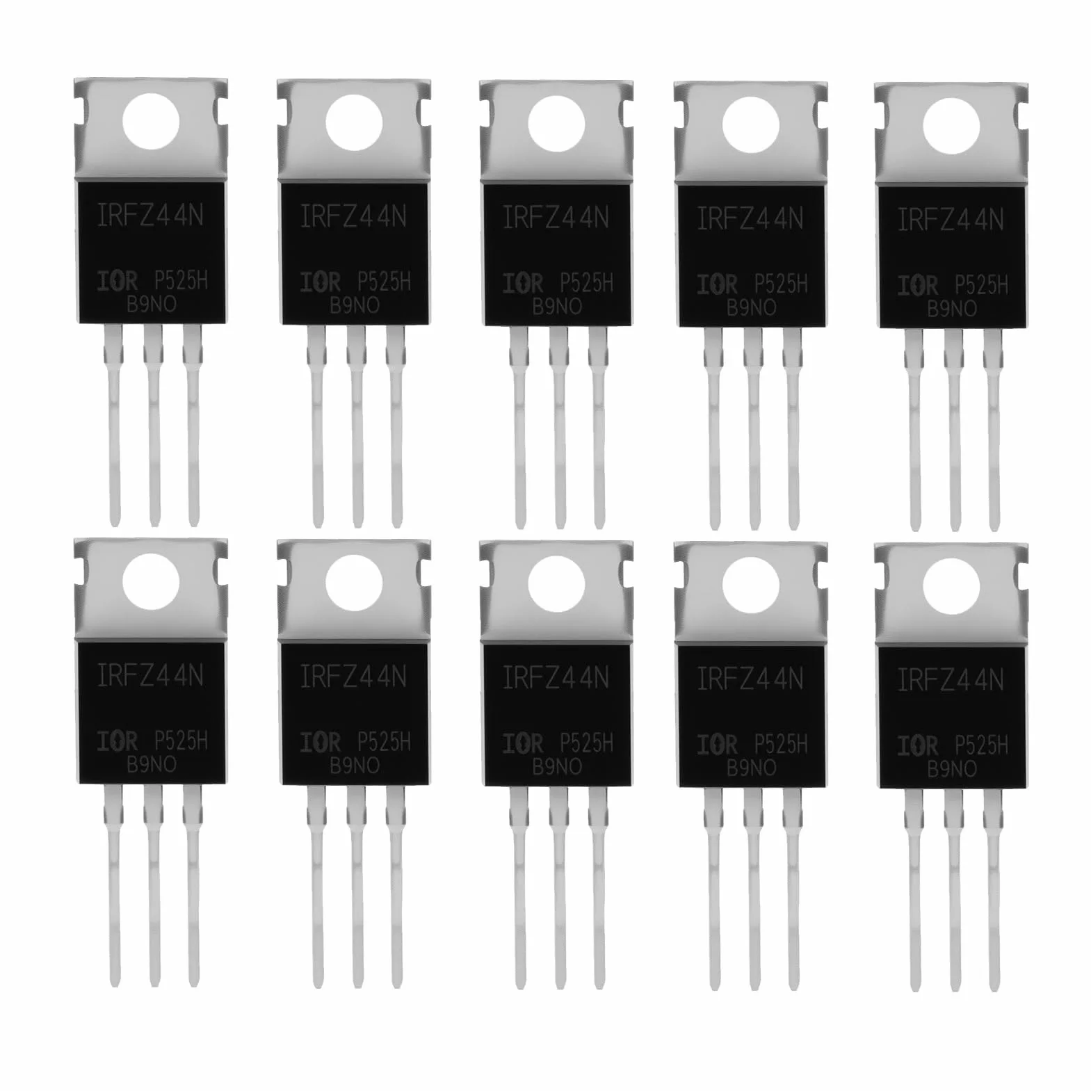 10 sztuk tranzystorów MOSFET IRFZ44N, moc prostownika kanałowego N, 49A 55 V, do zastosowań przełączników o dużej mocy