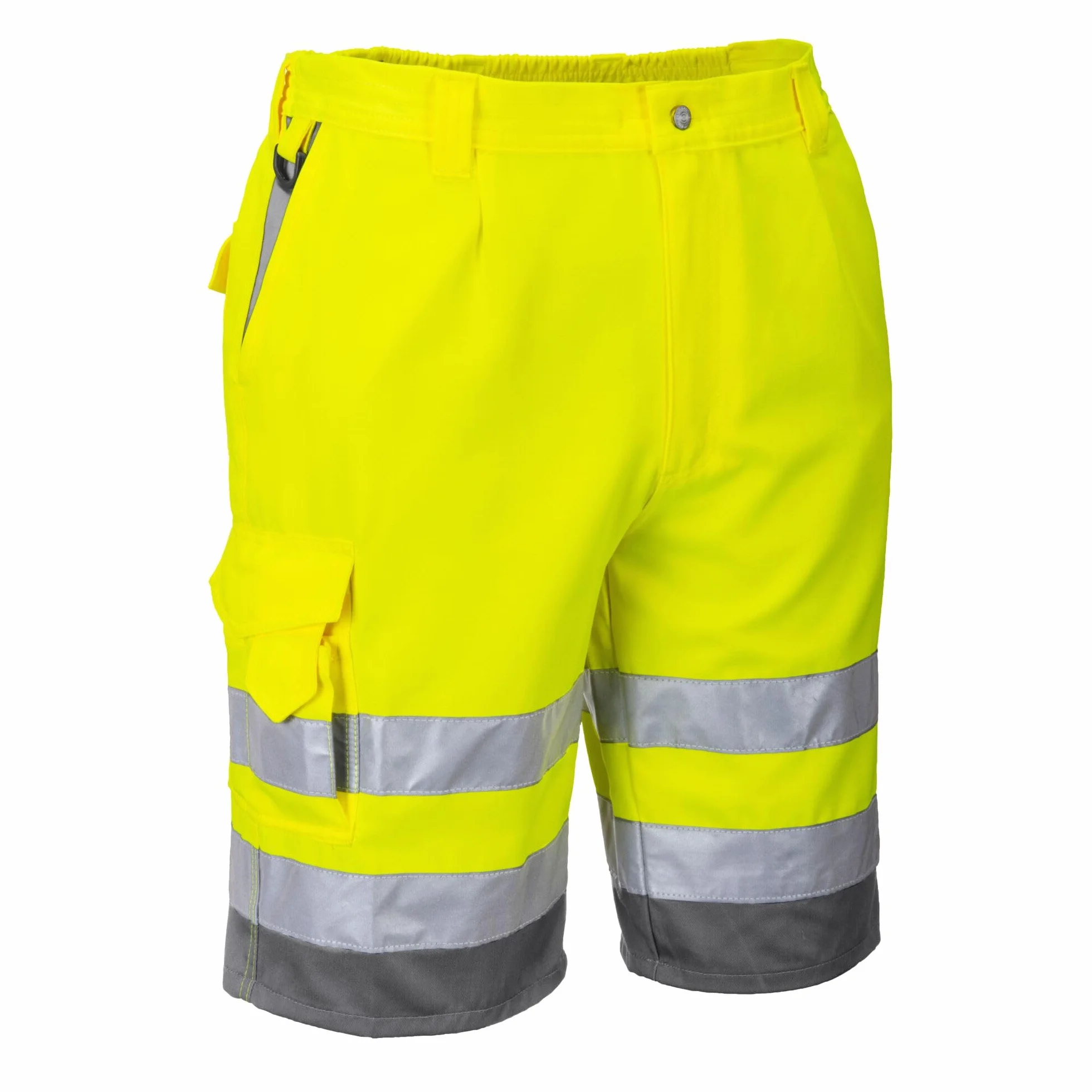 Portwest E043 Ostrzegawcze Szorty, Rozmiar XL, Żółty/Szary