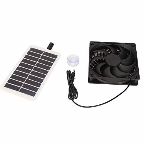 Solarny Wentylator Wyciągowy, 15 W, Panel Słoneczny, do Domu dla Zwierząt, Kamperów, Użytek Zewnętrzny