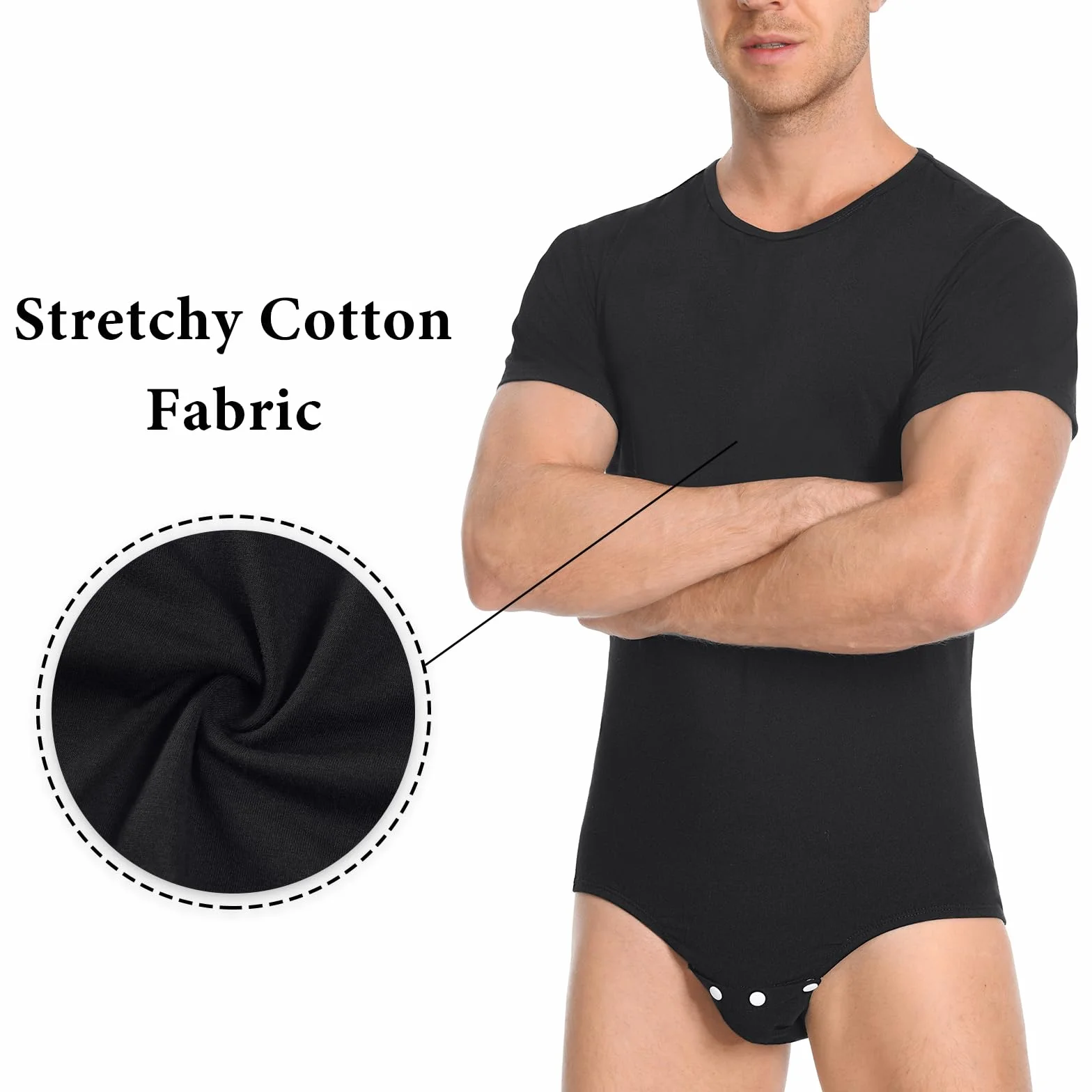 LittleForBig Męskie bawełniane śpioszki jednoczęściowe body - luźny krój Basic Onesie