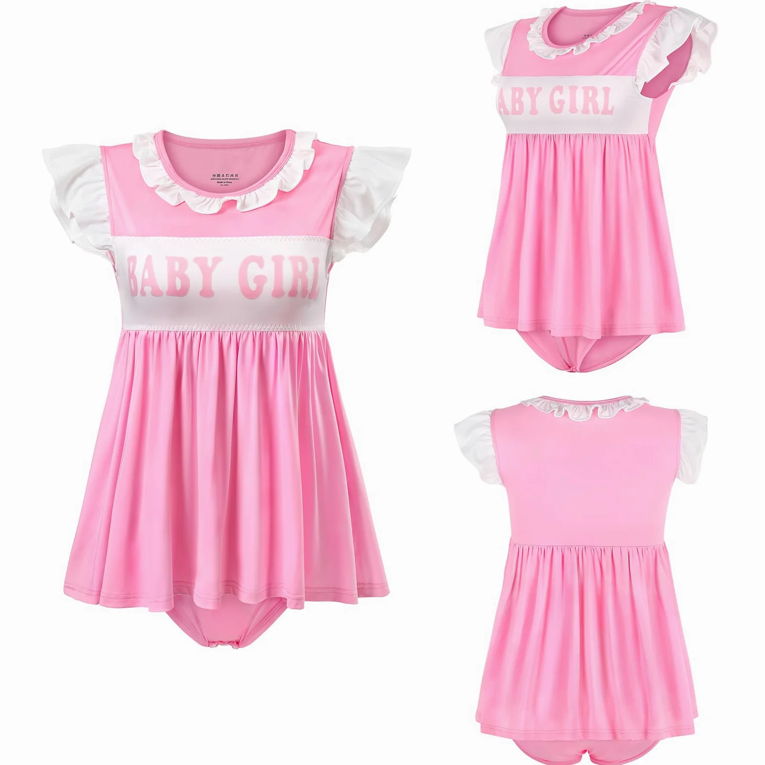 LittleForBig Jedwabiste śpioszki Kawaii Onesie Piżama Bodysuit - Baby Girl Babydoll śpioszki