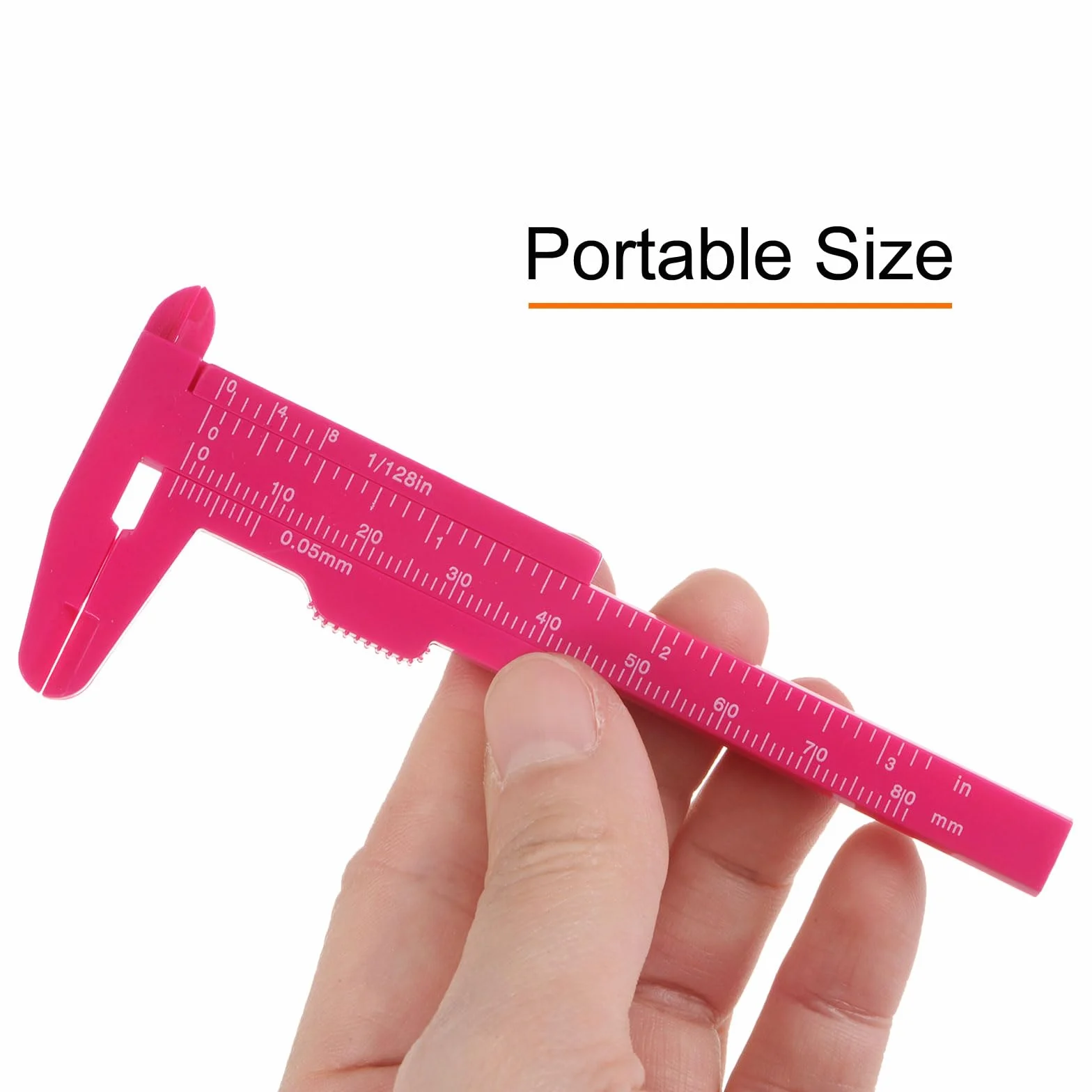 QUARKZMAN 10 szt. mini plastikowa suwmiarka 80 mm 3" suwmiarka suwmiarka przenośna linijka narzędzie pomiarowe (metryczne/cale) gorący róż