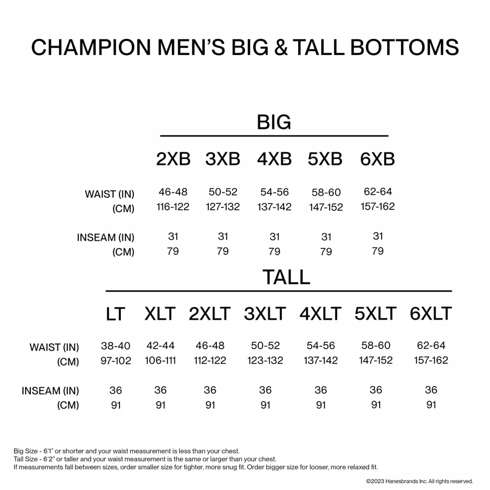 Champion Sweatpants, Powerblend, Fleece Open-bottom Sweatpants For Men (Reg. Or Big & Tall) - Spodnie Mężczyźni