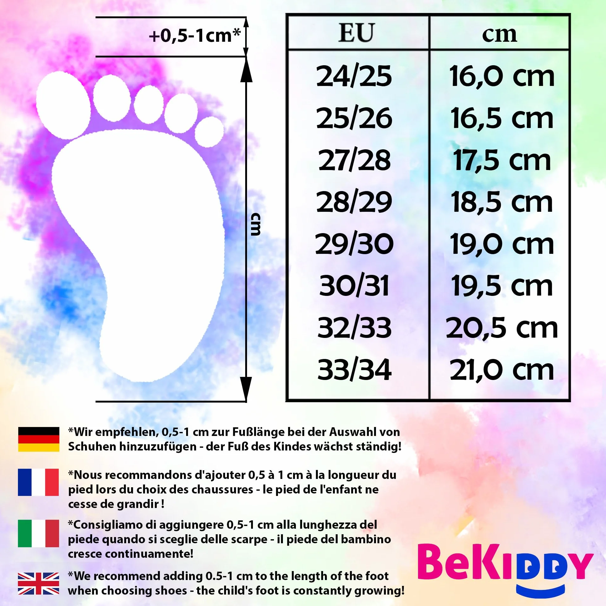 Dziecięce chodaki piankowe EVA 24-34 EU