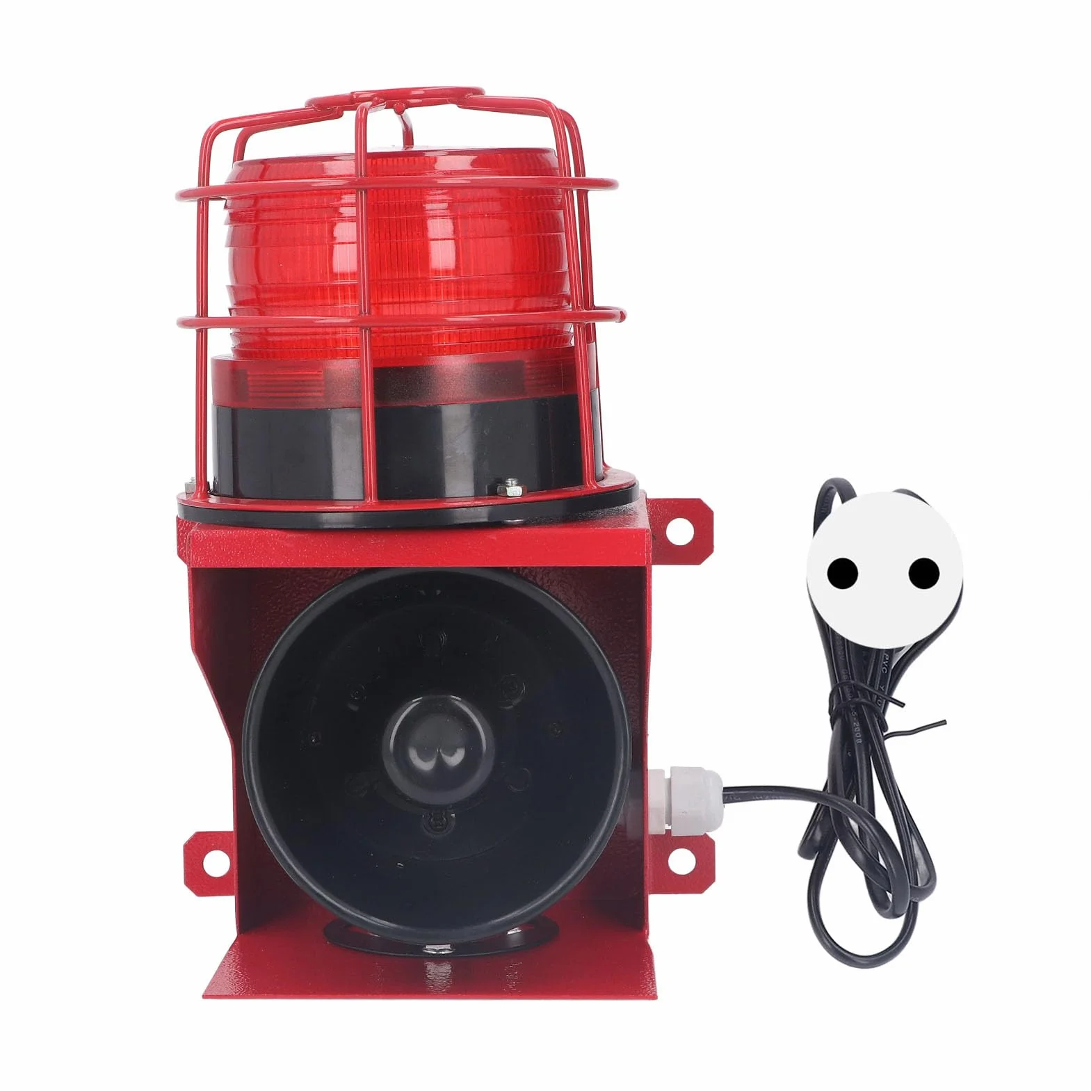 115DB Light Light Alarm Siren Siren Siren IP65 Waterproof, LED Strobe, Instalacja ścian dla Różnych Trudnych środowisk, Stop Aluminium, PVC (Wtyczka UE 220V)