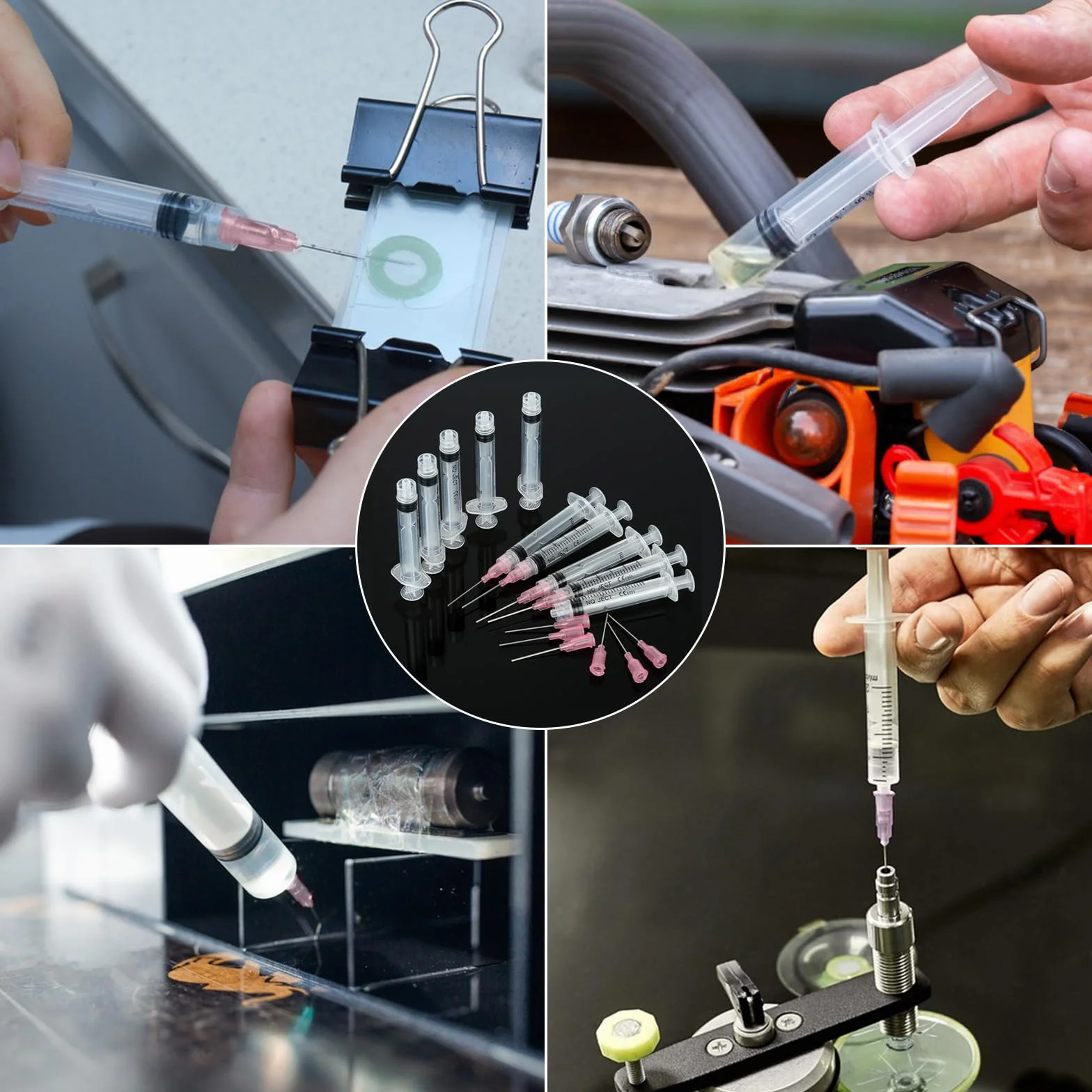 Zestaw strzykawek 2 ml z tępymi igłami 20 g, 10 sztuk, pojedynczo sterylnie uszczelnione tworzywo sztuczne, wielokrotnego użytku, mała plastikowa strzykawka do samodzielnego napełniania, do zastosowań