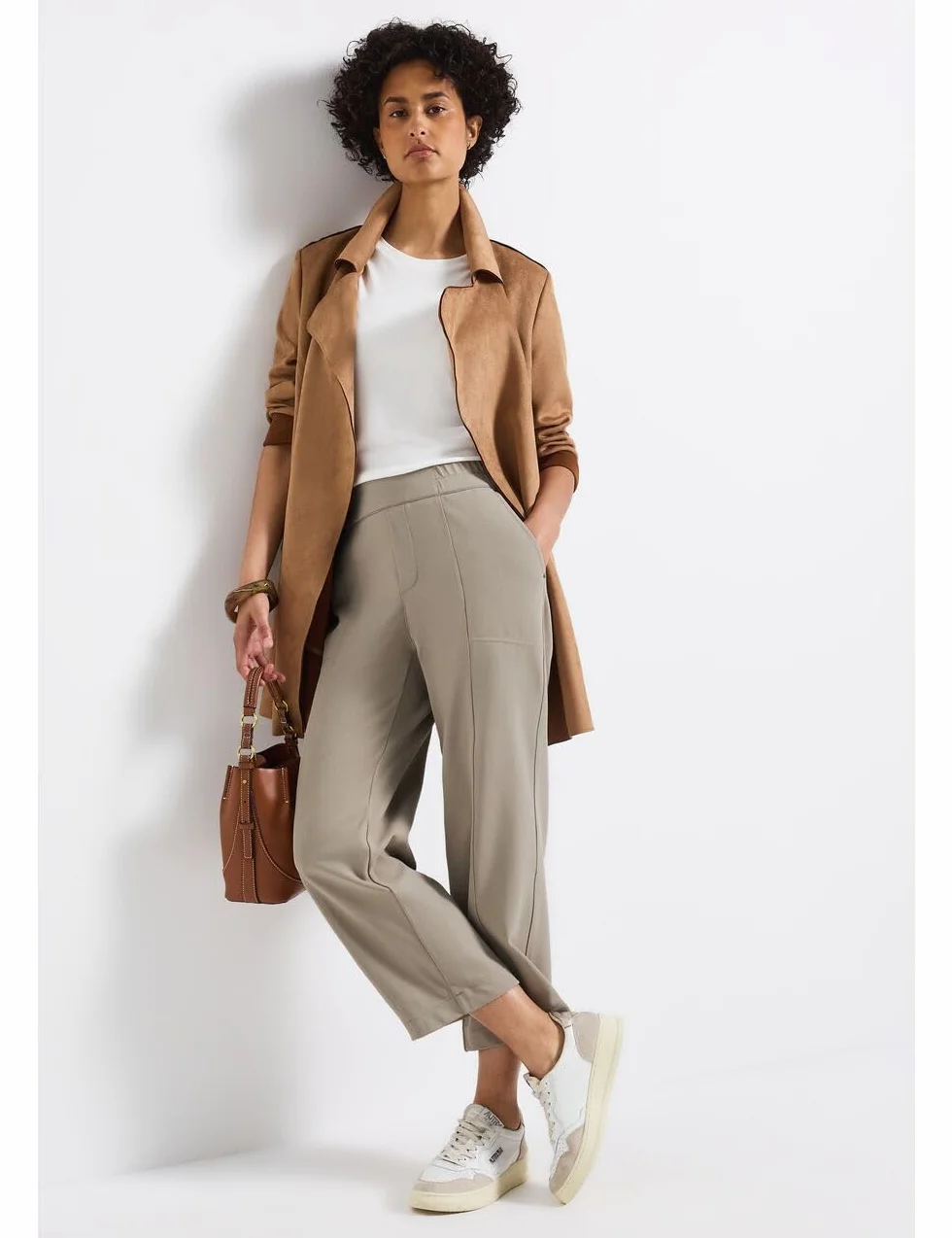 Street One Proste nogawki 7/8 Twill Kobiety