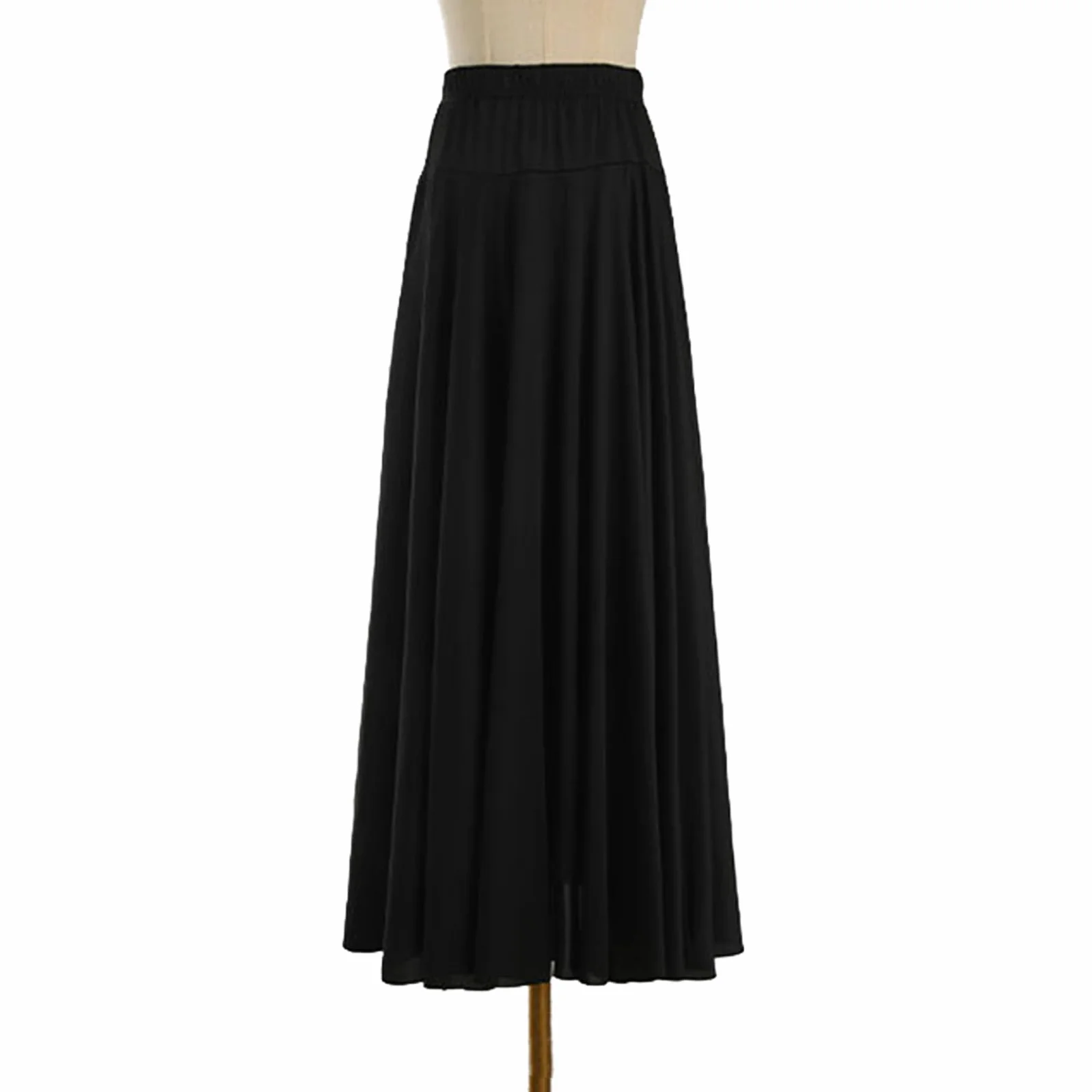 Choomomo Damska spódnica do tańca flamenco, spódnica maxi, swing, wysoka talia, cygański taniec brzucha, do tańca hiszpańskiego, strój sceniczny, kostium 3 różne długości 55 75 87