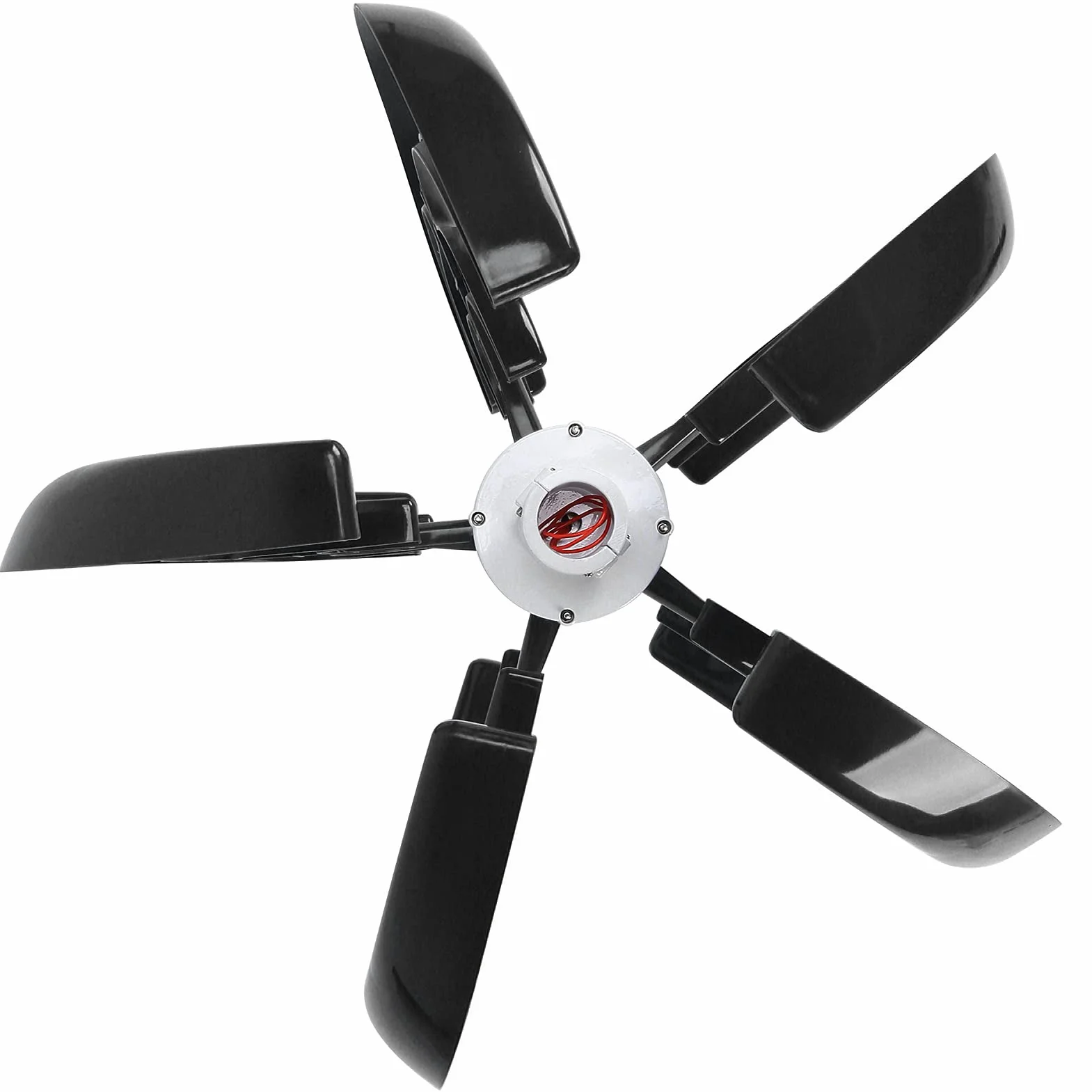 Generator Turbin Wiatrowych 1200W 5 Ostrzy Silnik Turbiny Wiatrowej z Kontrolerem ładowania Zestaw Generatora Turbiny Wiatrowej do Monitorowania Ogrodu Morskiego łodzi Czarny(48v)