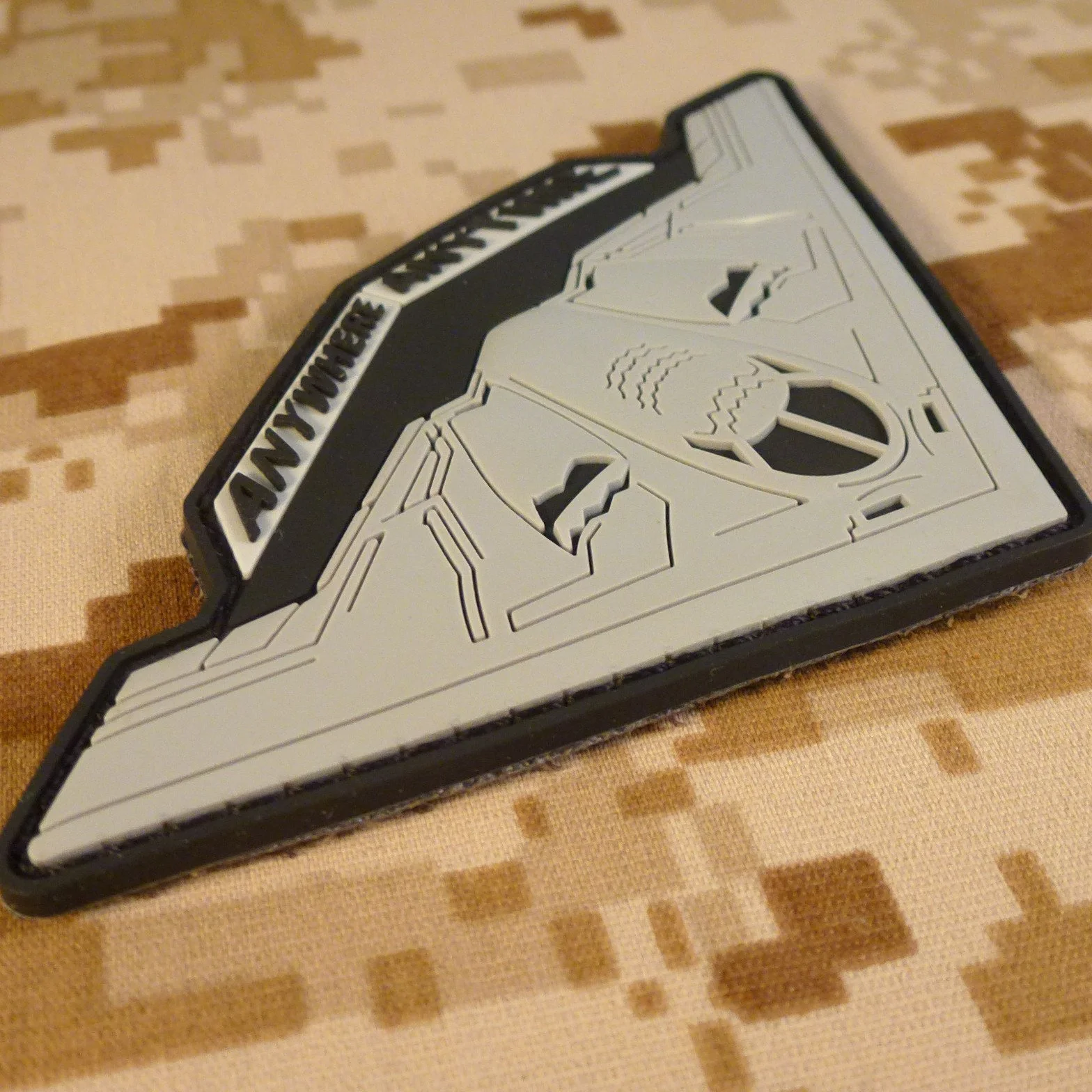 USAF B-2 Spirit Strategiczny Stealth Bomber Wszędzie Zawsze Morale PVC Gumowe 3D Mocowanie Naszywka Dotykowa