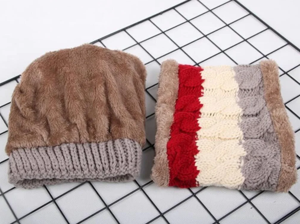 Czapka zimowa damska gruba dzianina ciepła czapka beanie na szelkach damska wiatroszczelna szwy dzianinowa czapka z dzianiny (kolor: C, rozmiar: jeden rozmiar)