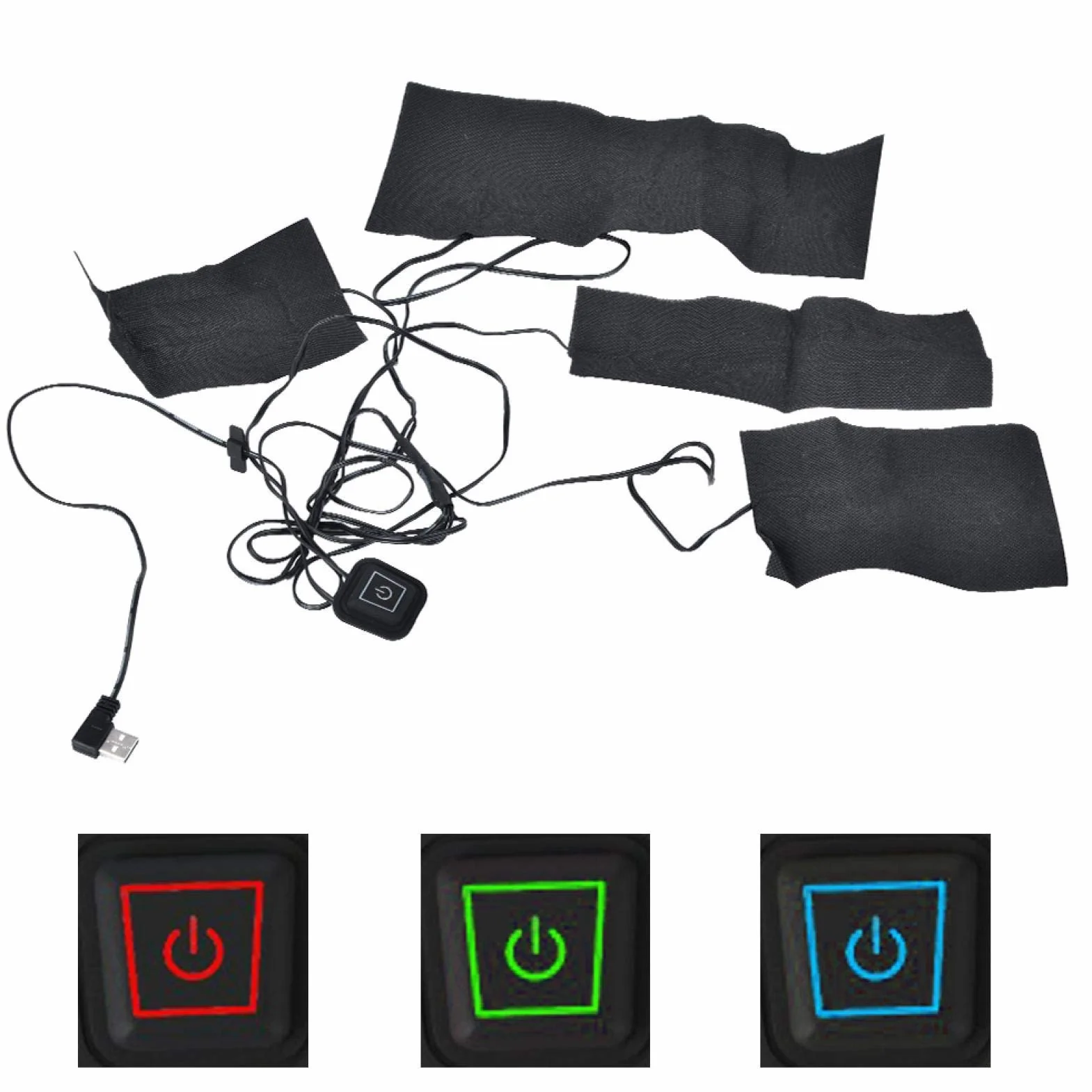 Kamizelka elektryczna 5V 2A USB ogrzewana kurtka 3 prędkości regulowana temperatura zimowa