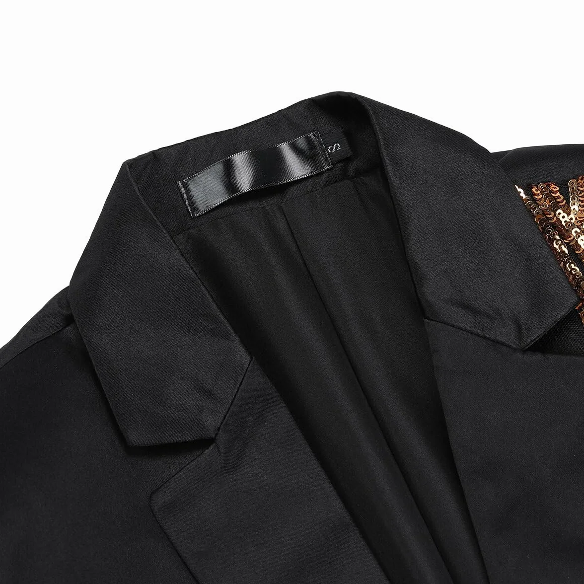 Allthemen Marynarka Slim Fit Brokatowa Kurtka Smokingowa