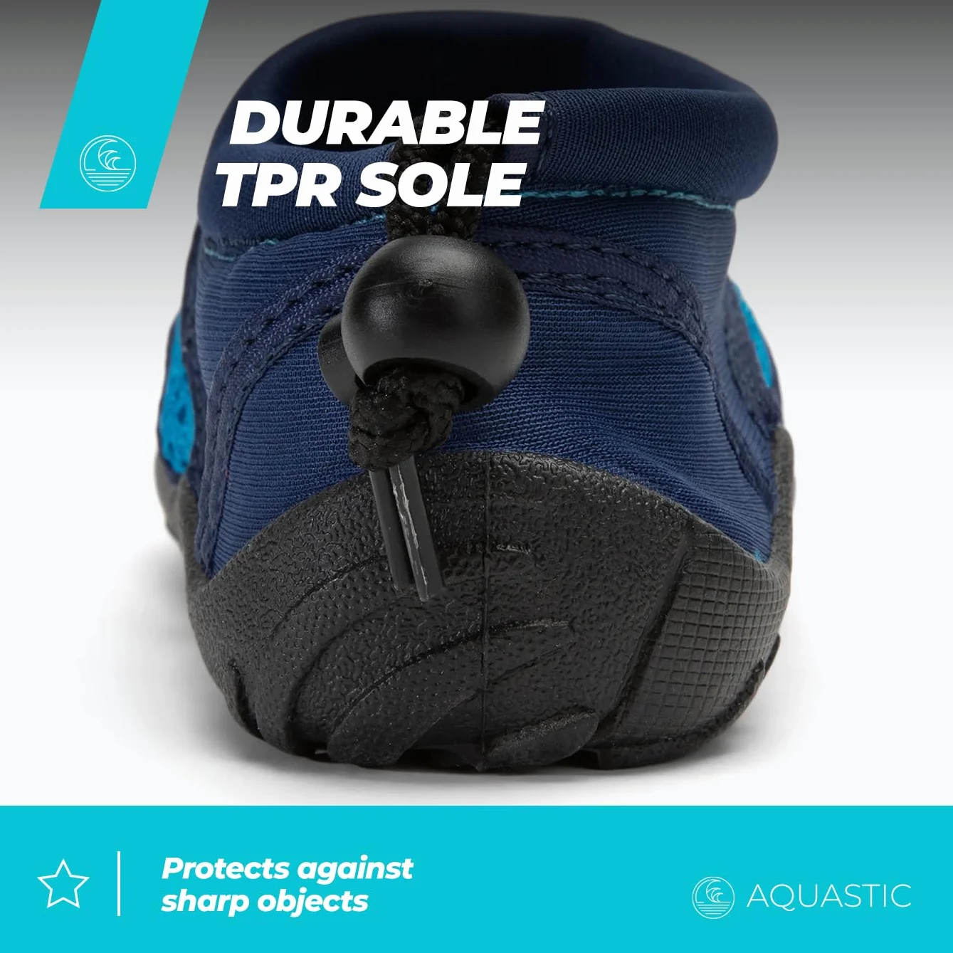 AQUASTIC Buty do Wody KEA JR dla Dzieci Wsuwane Antypoślizgowe TPR