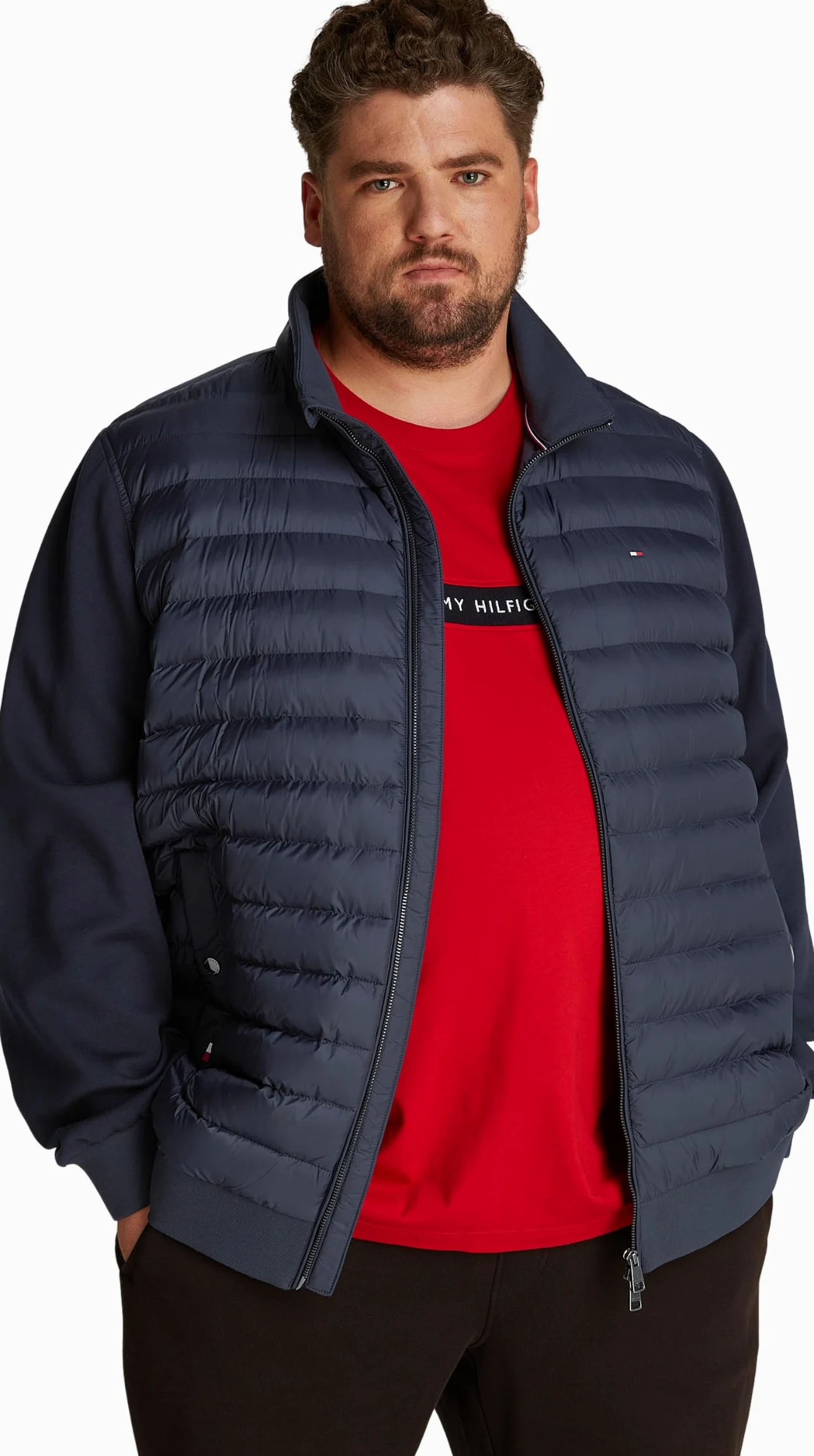 Tommy Hilfiger Bluza z zamkiem błyskawicznym Mężczyźni Bt-mix Stojak Na Media Cllr-b Mw0mw39138