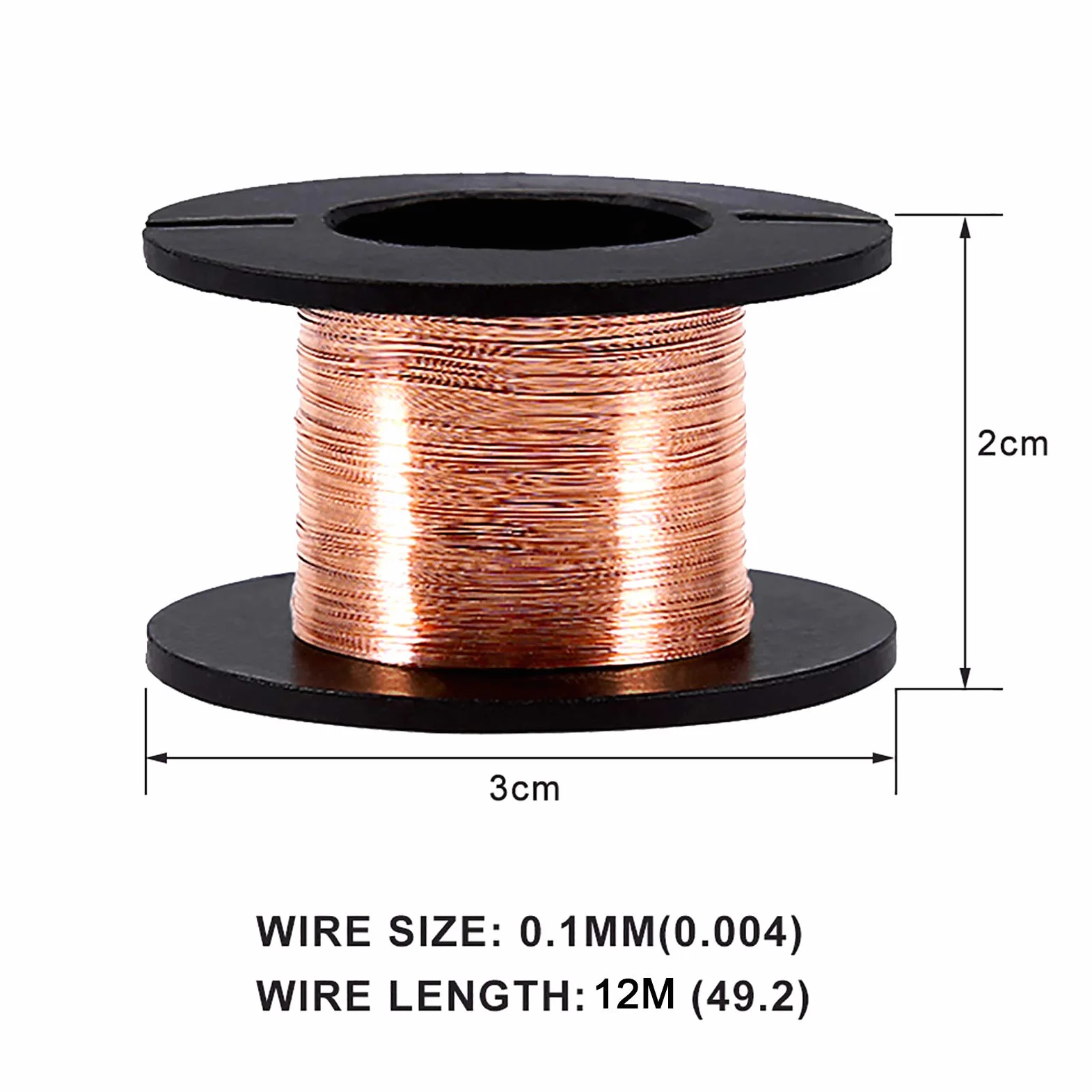 Drut emaliowany miedziany 0,1 mm w 20/10/5 rolek 15 m do mocowania spawalniczego uzwojenia magnetycznego, 1