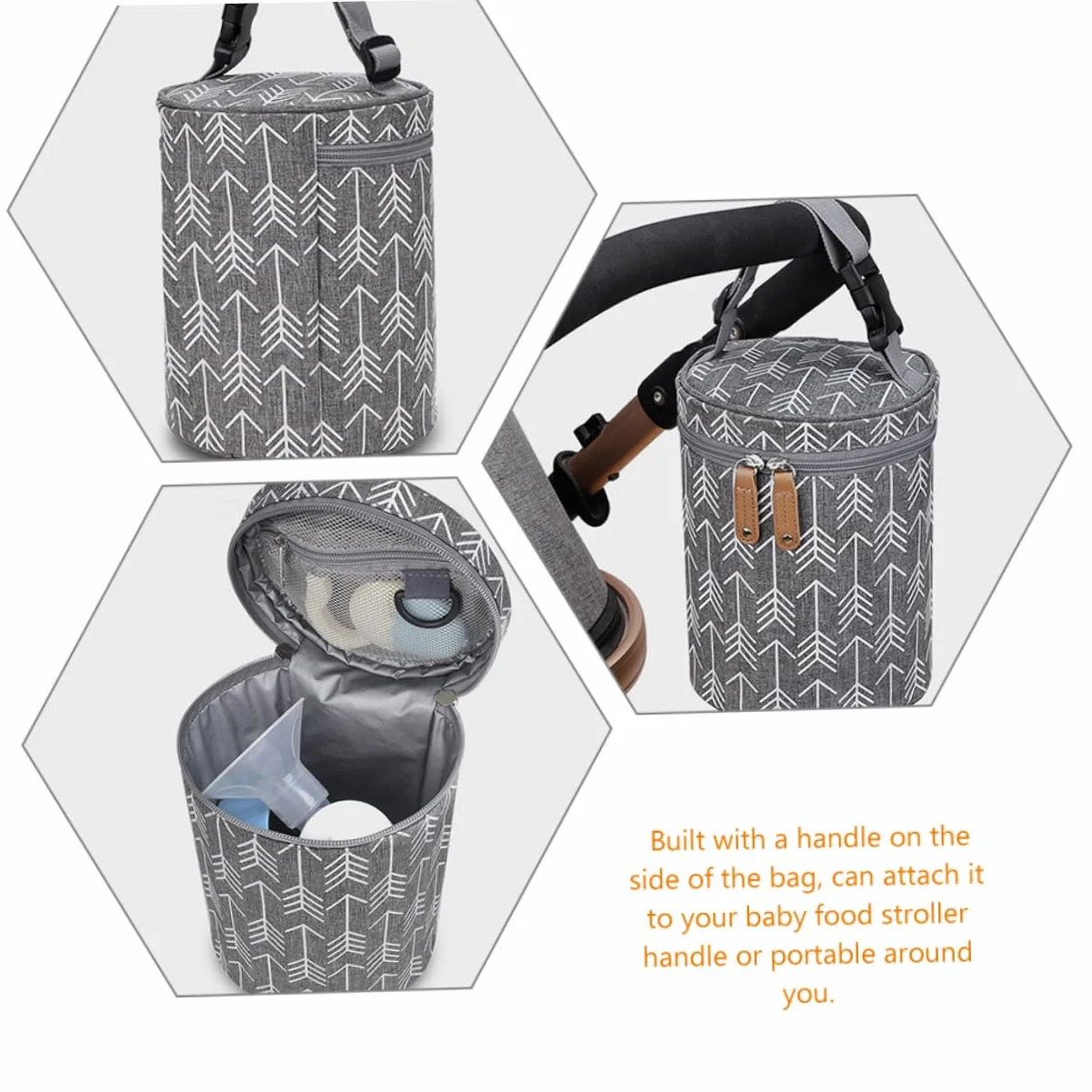 Toyvian torba izolacyjna do butelek dla niemowląt butelka do karmienia torba na butelkę dla dziecka na butelkę z mlekiem izolowana torba typu shopper spacerowicz butelka żywności