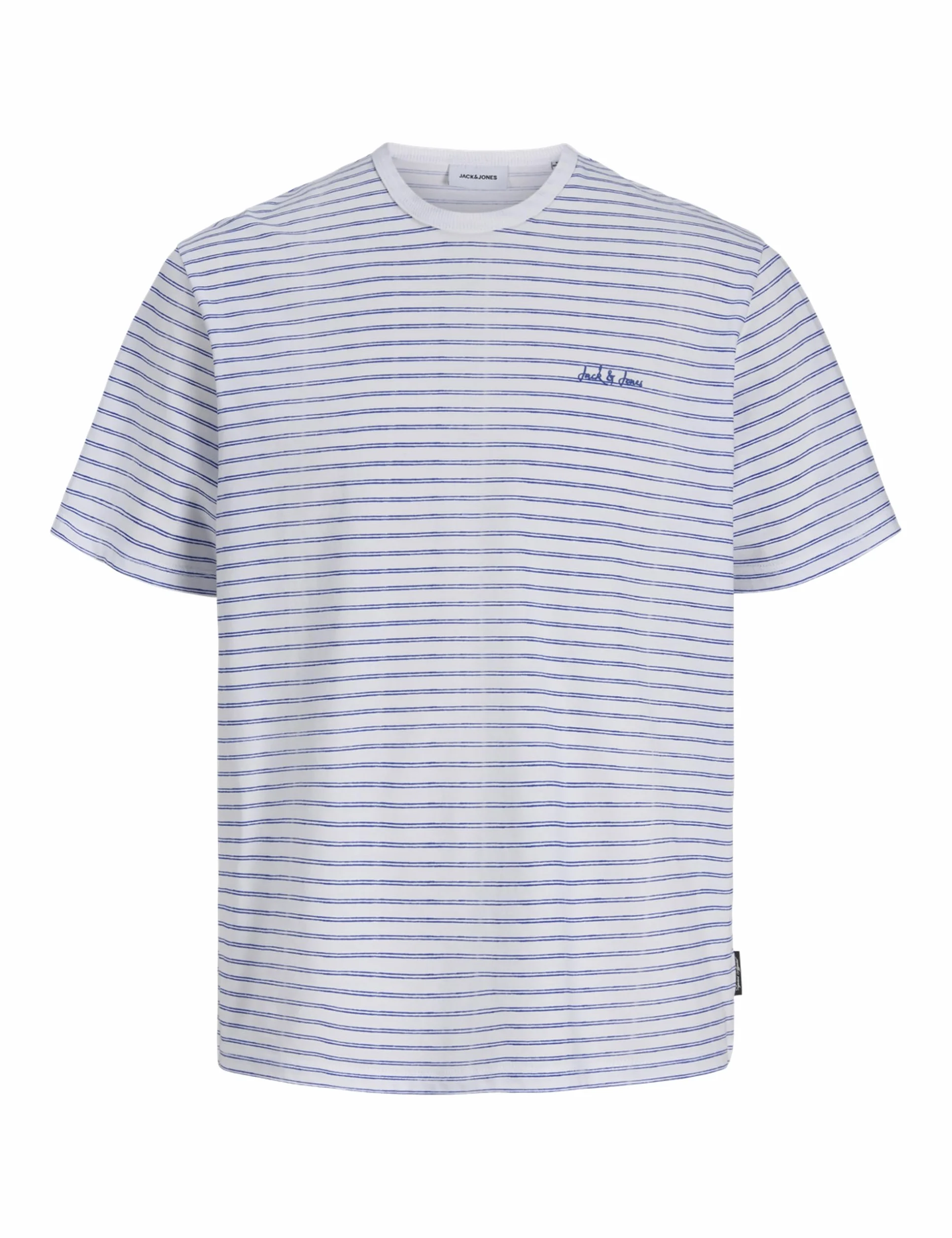 JACK & JONES Jjdevin Daytona Striped Tee SS Cn Jnr, Bright White, 152