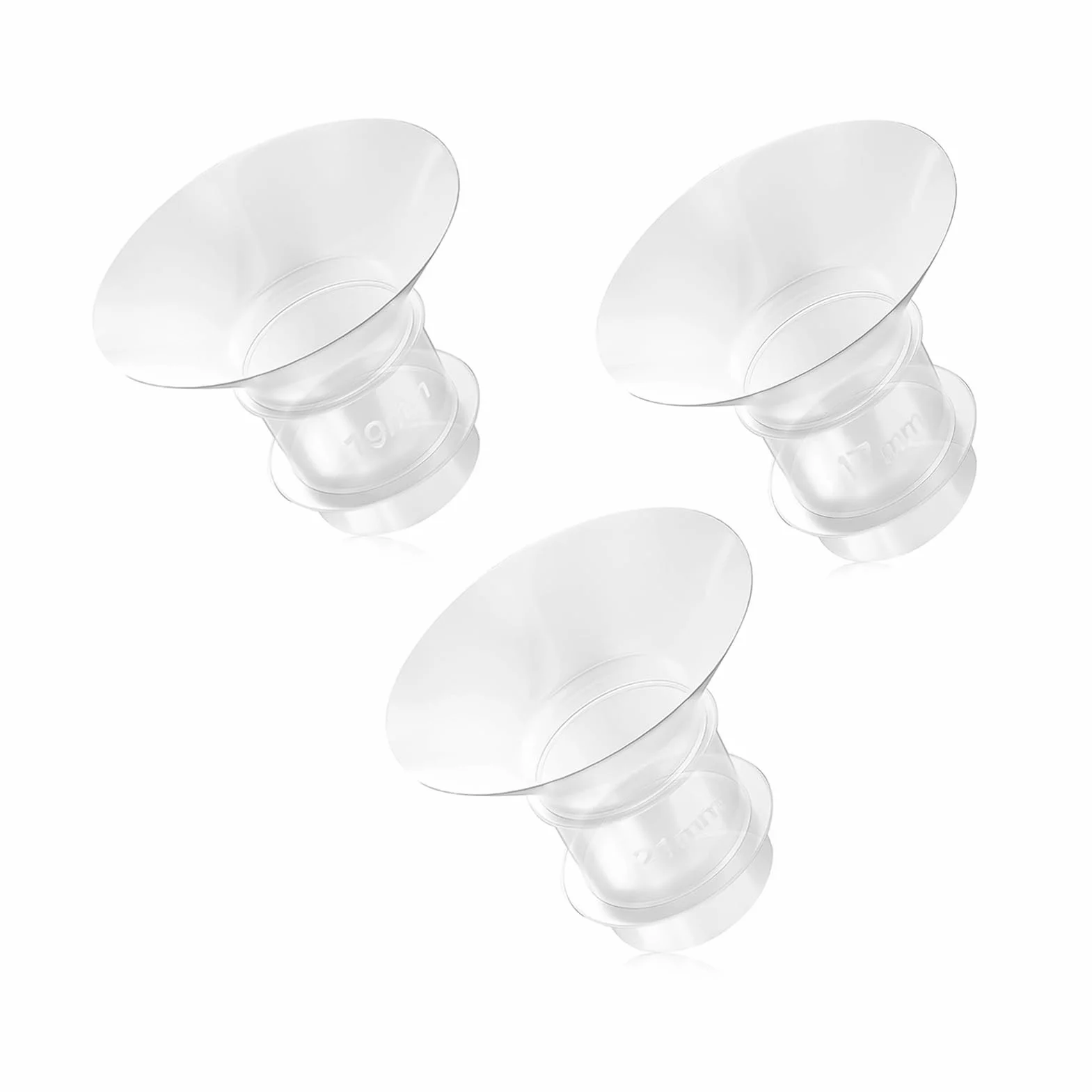 Generic Wkładki Kołnierzowe Odciągacza Mleka Praktyczny Zamiennik dla Wi Laktatorów 21 Mm dla Wygodnego Karmienia piersią (17 mm i 19 mm i 21 mm)
