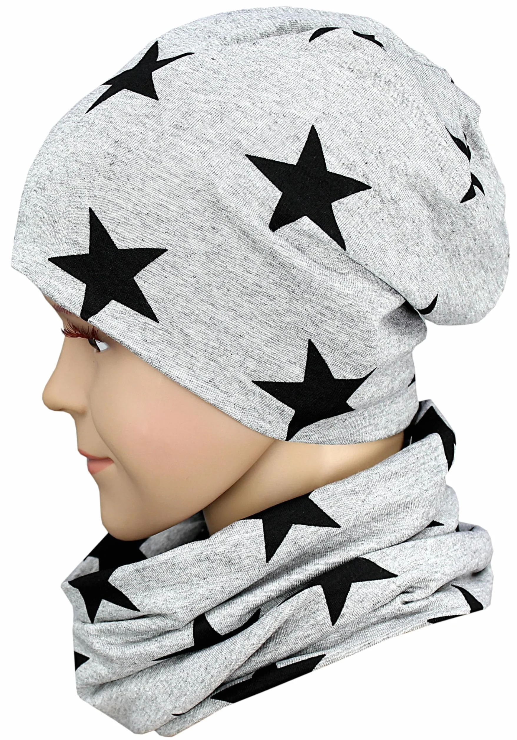 TupTam Chłopięca czapka beanie, komin dla dzieci, zestaw 2 szt., na jesień i zimę, czapka przejściowa z pętelką
