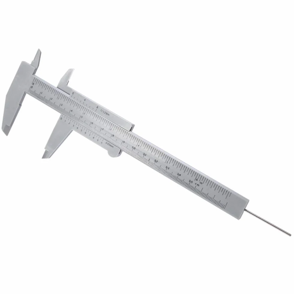 Noniusz suwmiarka mikrometr narzędzie pomiarowe - 150 mm plastikowy tatuaż brwi makijaż permanentny mikrometr narzędzie pomiarowe
