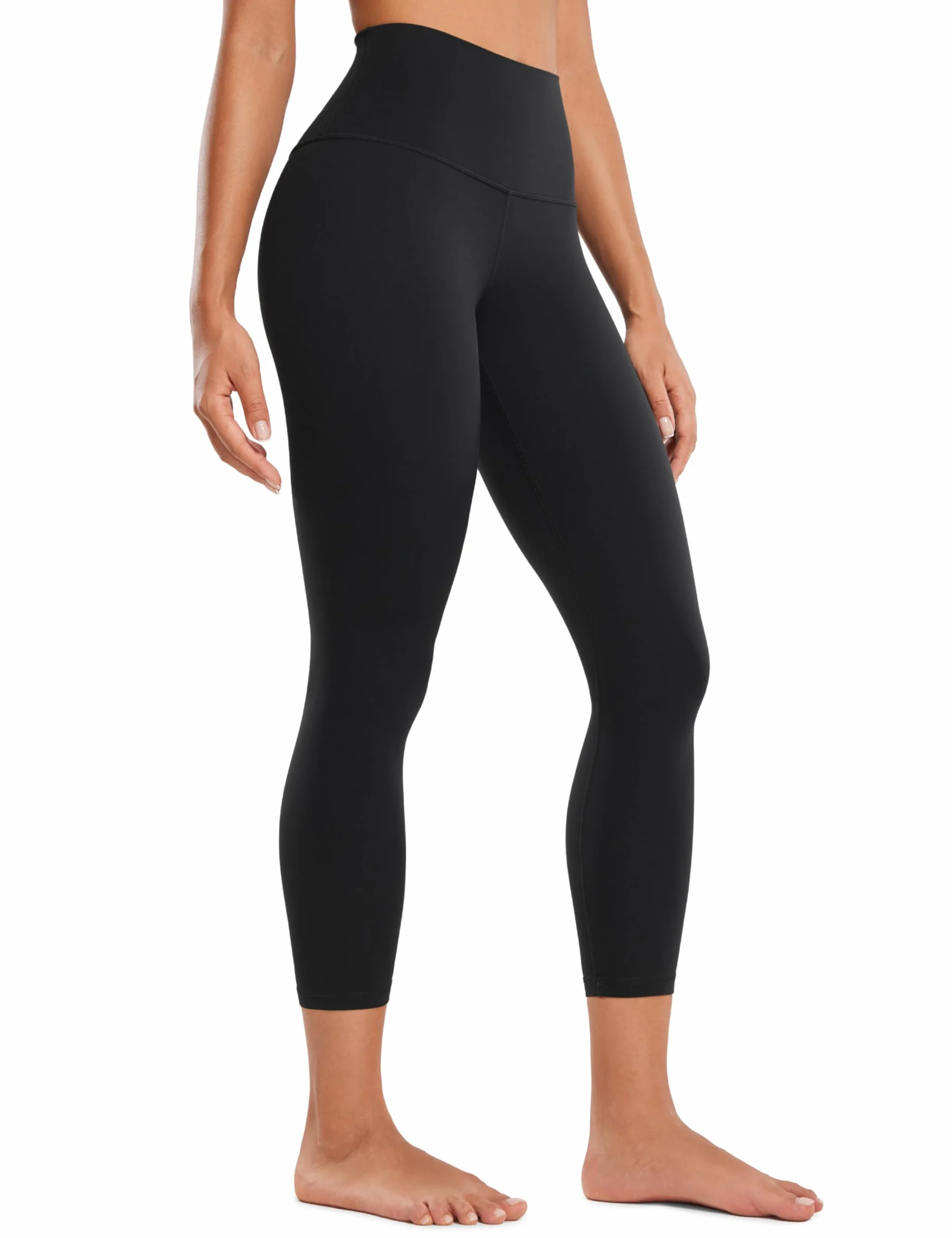CRZ YOGA Butterluxe Legginsy do ćwiczeń Capri z wysokim stanem dla kobiet, 23 cali - Lounge Buttery Soft Yoga Pants