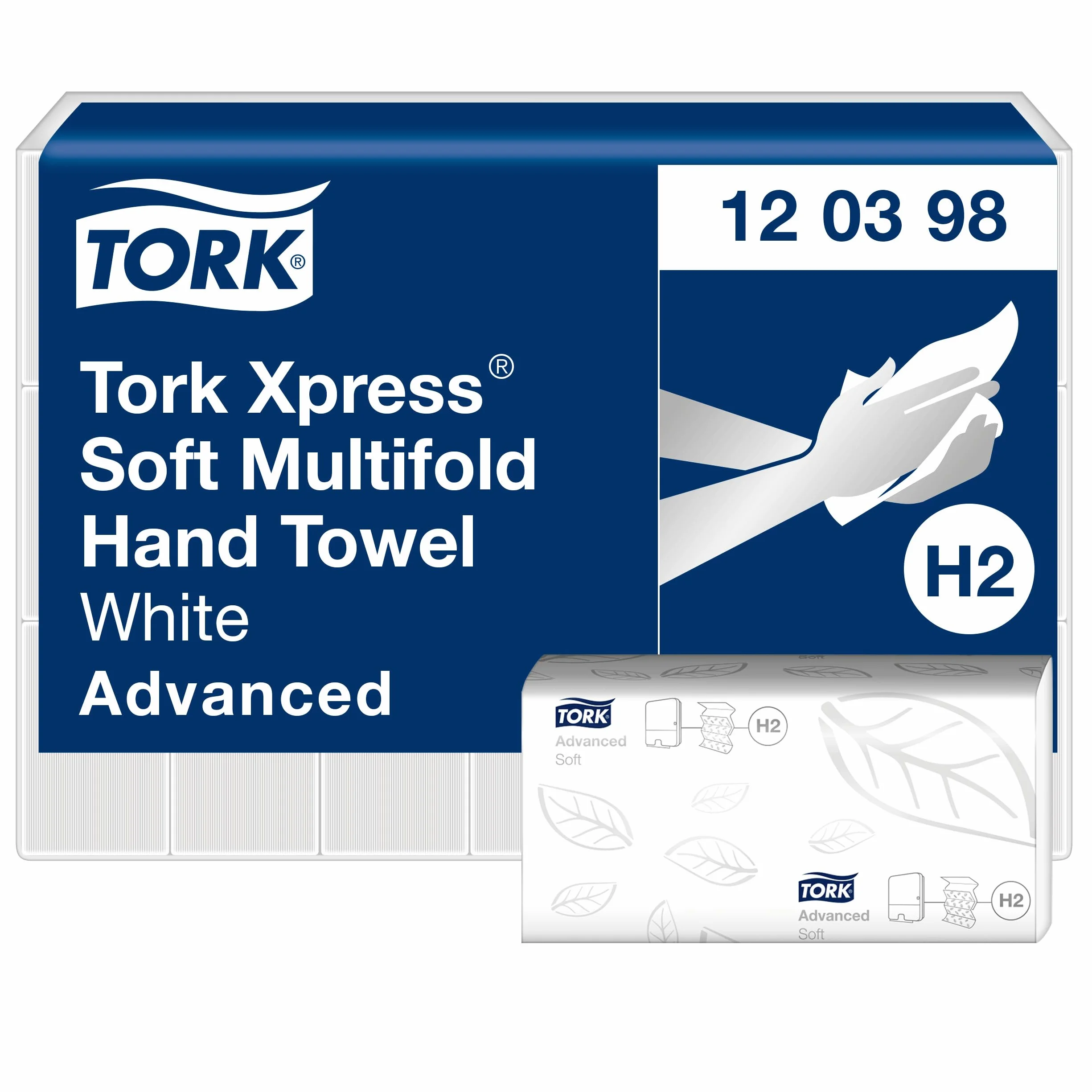 Tork Xpress H2 Białe, Miękkie, Składane Ręczniki do Rąk, Advanced, 2-Warstwowe, Składane w Z, Chłonne, 180 Listków, 120398