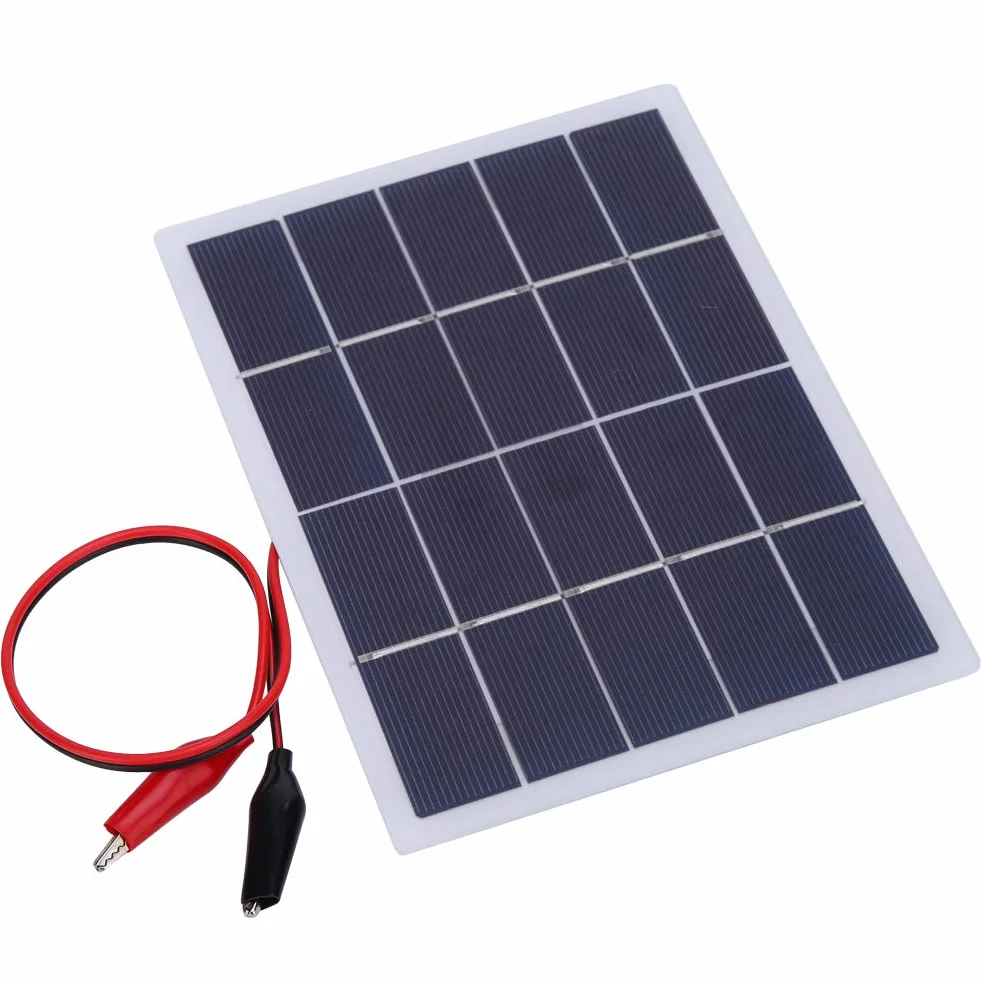 3W 5V Mini Panel Słoneczny, Krzem Polikrystaliczny DIY Panel Słoneczny, Przenośna ładowarka do Panelu Słonecznego, 170x130mm