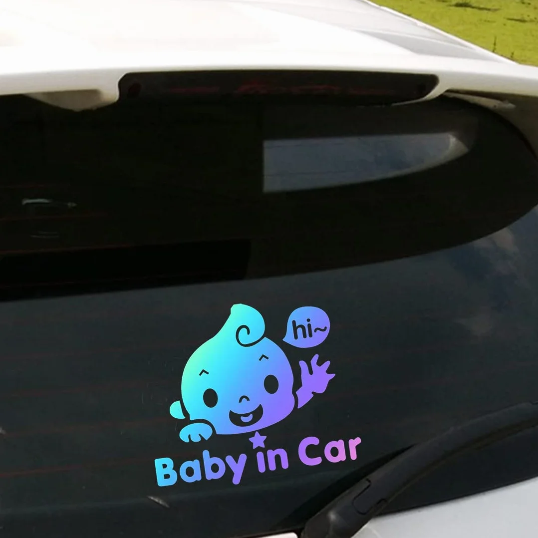 3 szt. Naklejki dla dzieci w samochodzie Baby on Board Sign, naklejki dla dzieci na pokładzie dla dzieci, na pokładzie na zewnątrz trwałe i wodoodporne winylowe tuningowe naklejki samochodowe