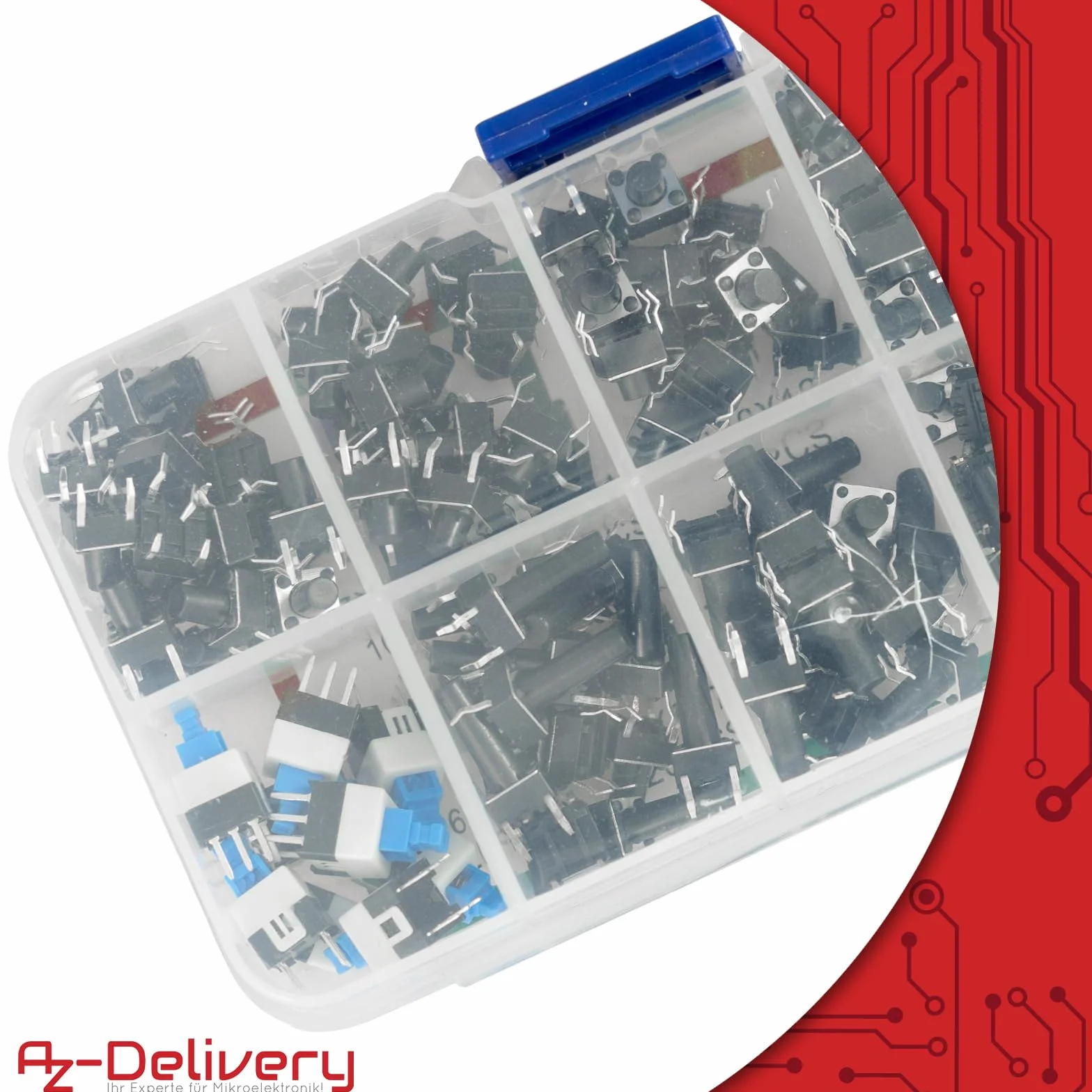 AZDelivery 1 x zestaw 180 sztuk mikroprzełączników