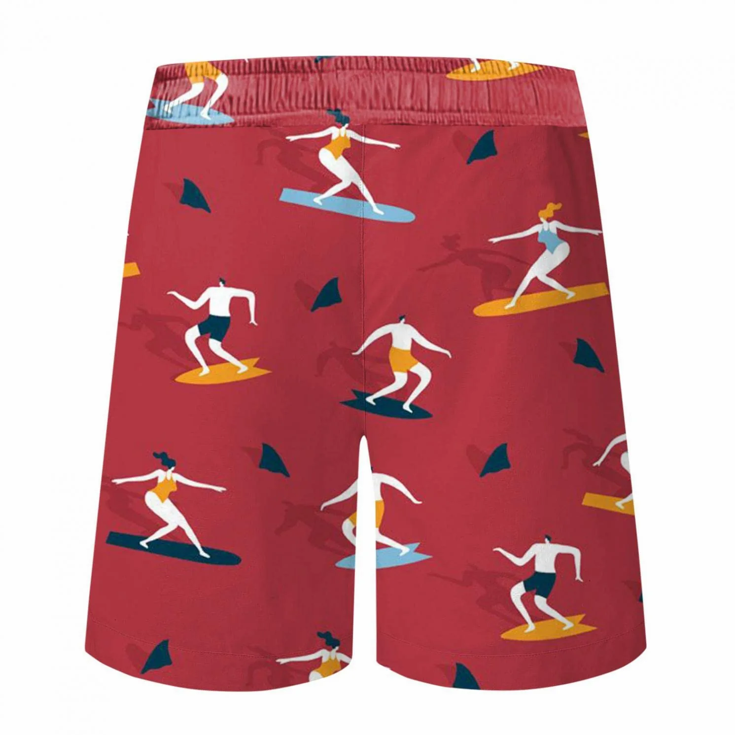 Męskie kąpielówki kąpielówki kąpielówki szorty plażowe na lato, szybkoschnące spodenki do wody, spodenki sportowe, męskie z podszewką z siateczki, czerwony, 5XL