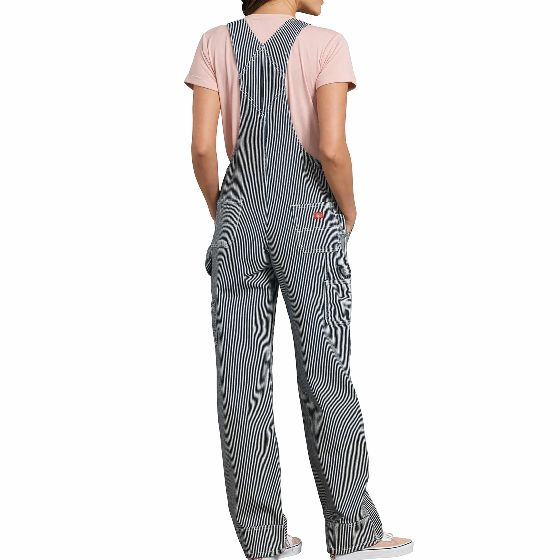 Dickies Damski kombinezon na szelkach dżinsowych, Opłukany pasek hikory, XL