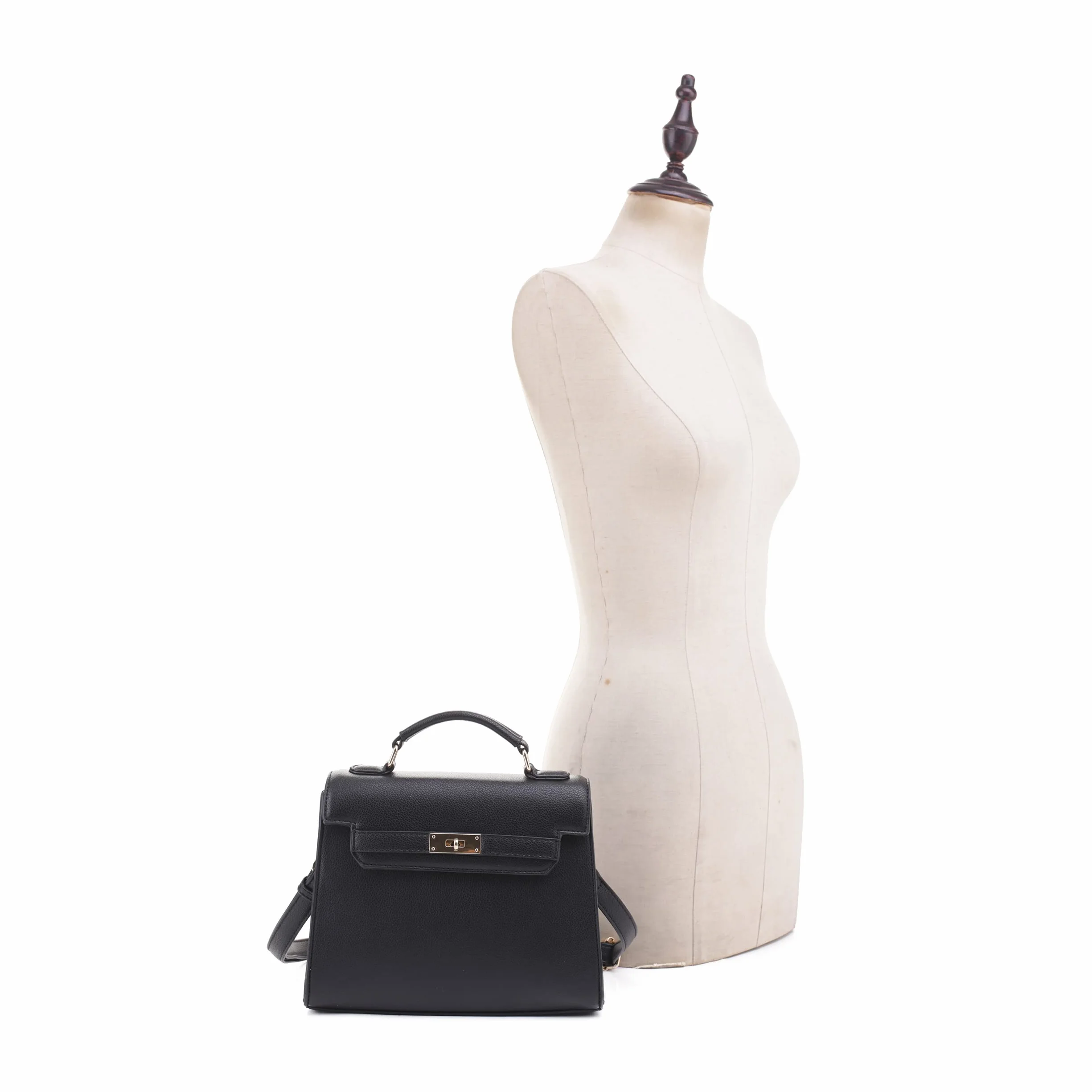 EVVE Damska tornister z górnym uchwytem z odpinanym paskiem mała kamykowa skórzana modna torba crossbody