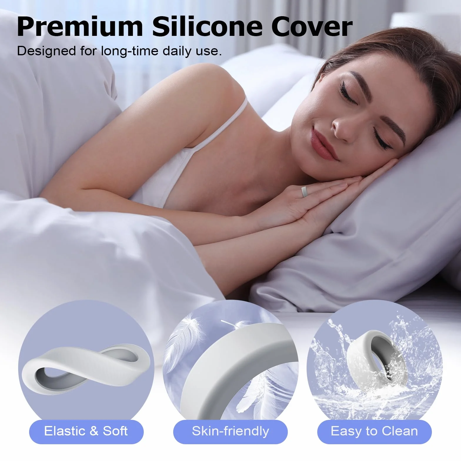 TiMOVO 10Pack Ring Cover Compatible with Ring Gen 4/Gen 3, Anti-scratch elastic silicone case for women men, Size S Colorfu