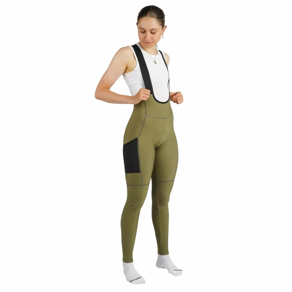 GripGrab PACR Thermo Bib Tights damskie zimowe spodnie wyścigowe MTB Gravel Bike spodnie rowerowe długie z wyściółką spodnie rowerowe