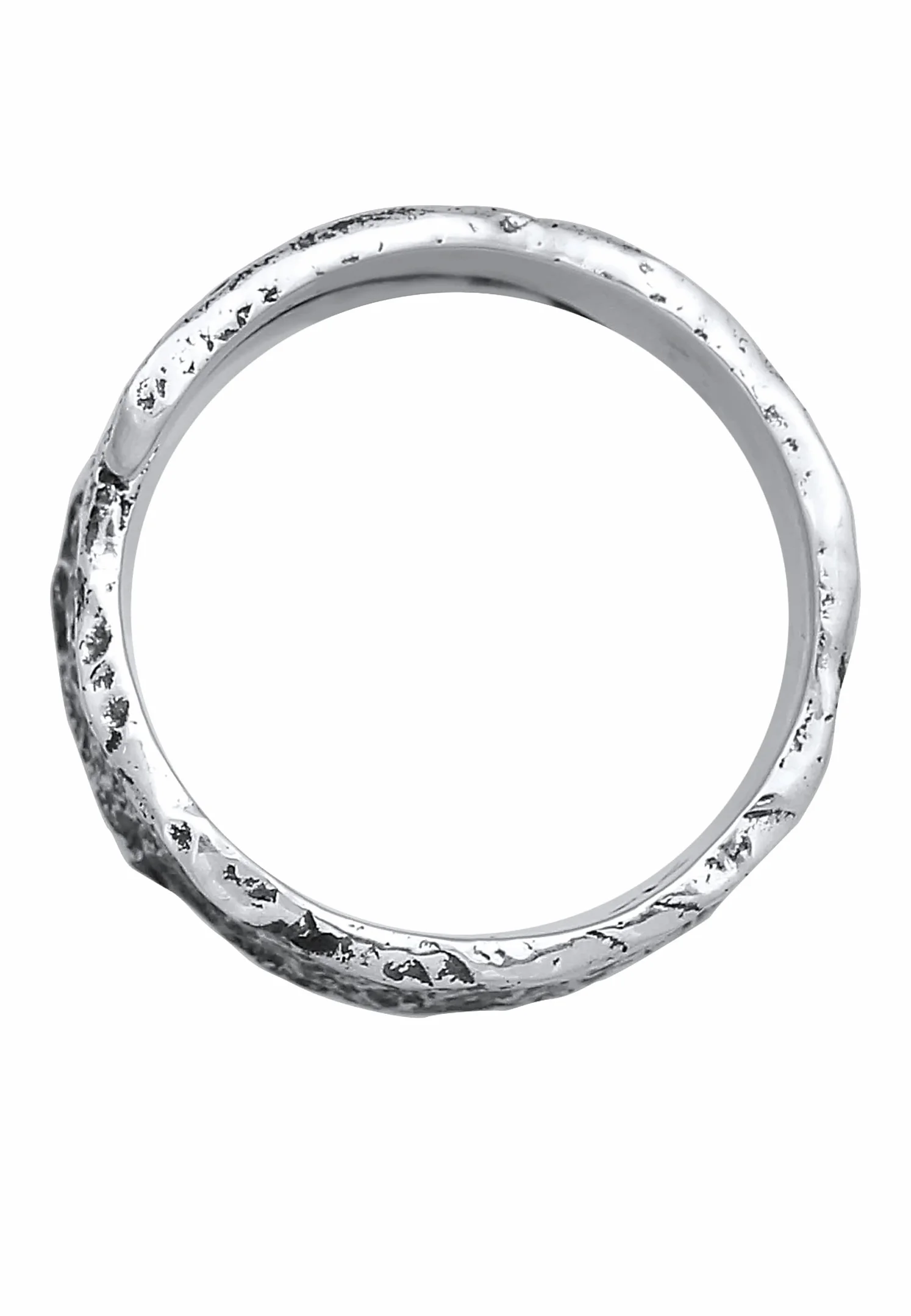 Kuzzoi Srebrny Pierścionek Męski 12 mm Srebro 925 Młotkowany