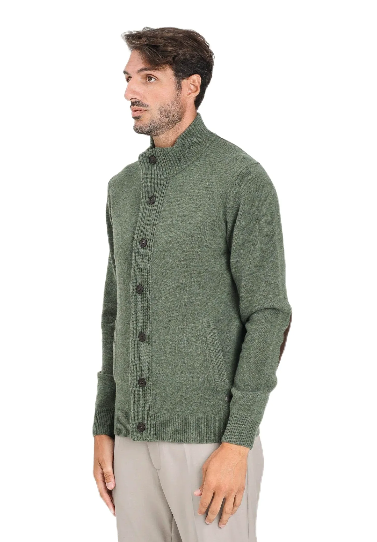 Barbour Patch Zip Through Knitted Jumper, kamizelka męska