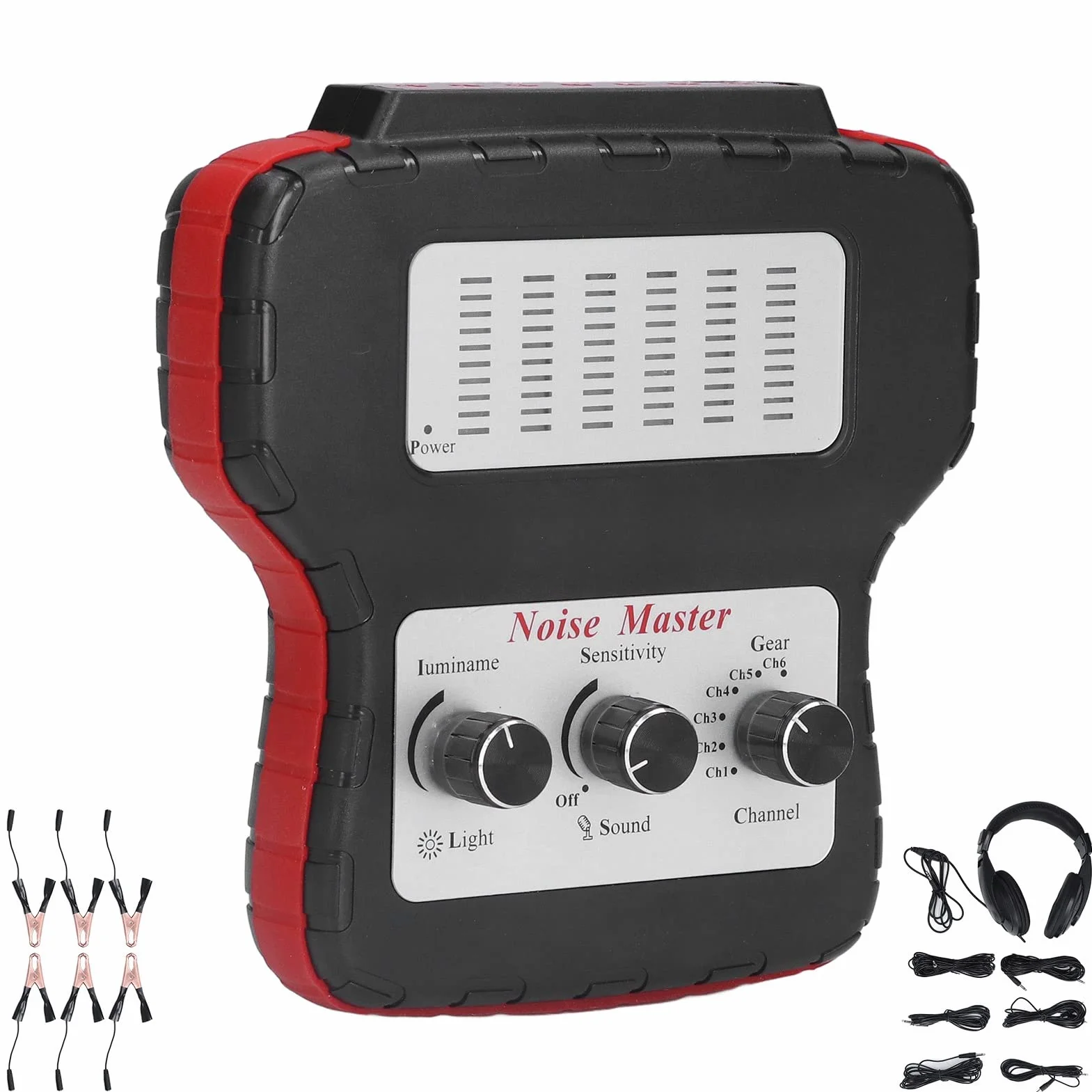 Ausla stetoskop samochodowy, 6-kanałowy stetoskop elektroniczny, 100 Hz ~ 10 kHz, tester przekładni silnika do nietypowych dźwięków, urządzenie do diagnostyki silnika