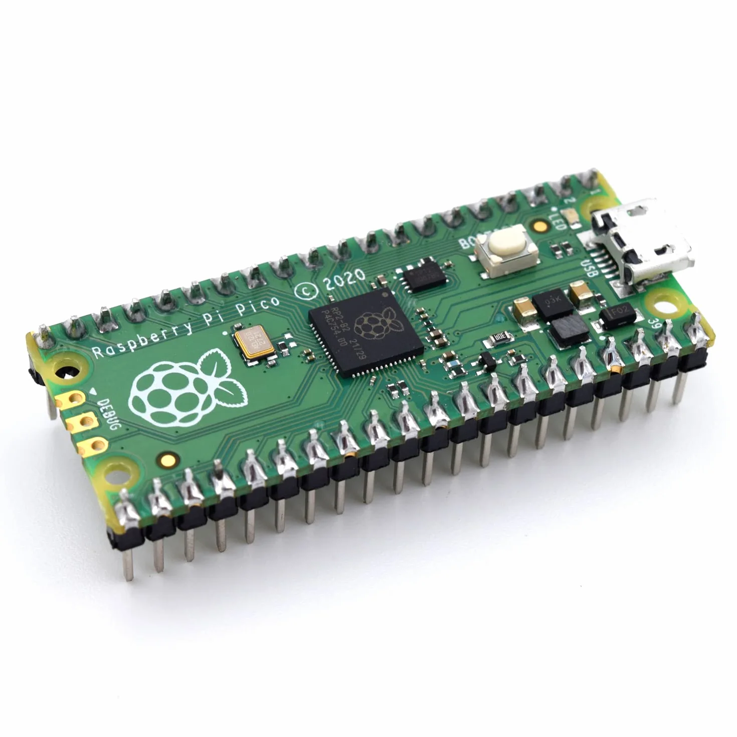 Adeept Raspberry Pi Pico z wstępnie lutowanym nagłówkiem i kablem USB, mini płytka rozwojowa mikrokontrolera, oparta na chipie Raspberry Pi RP2040, dwurdzeniowy procesor ARM Cortex M0+