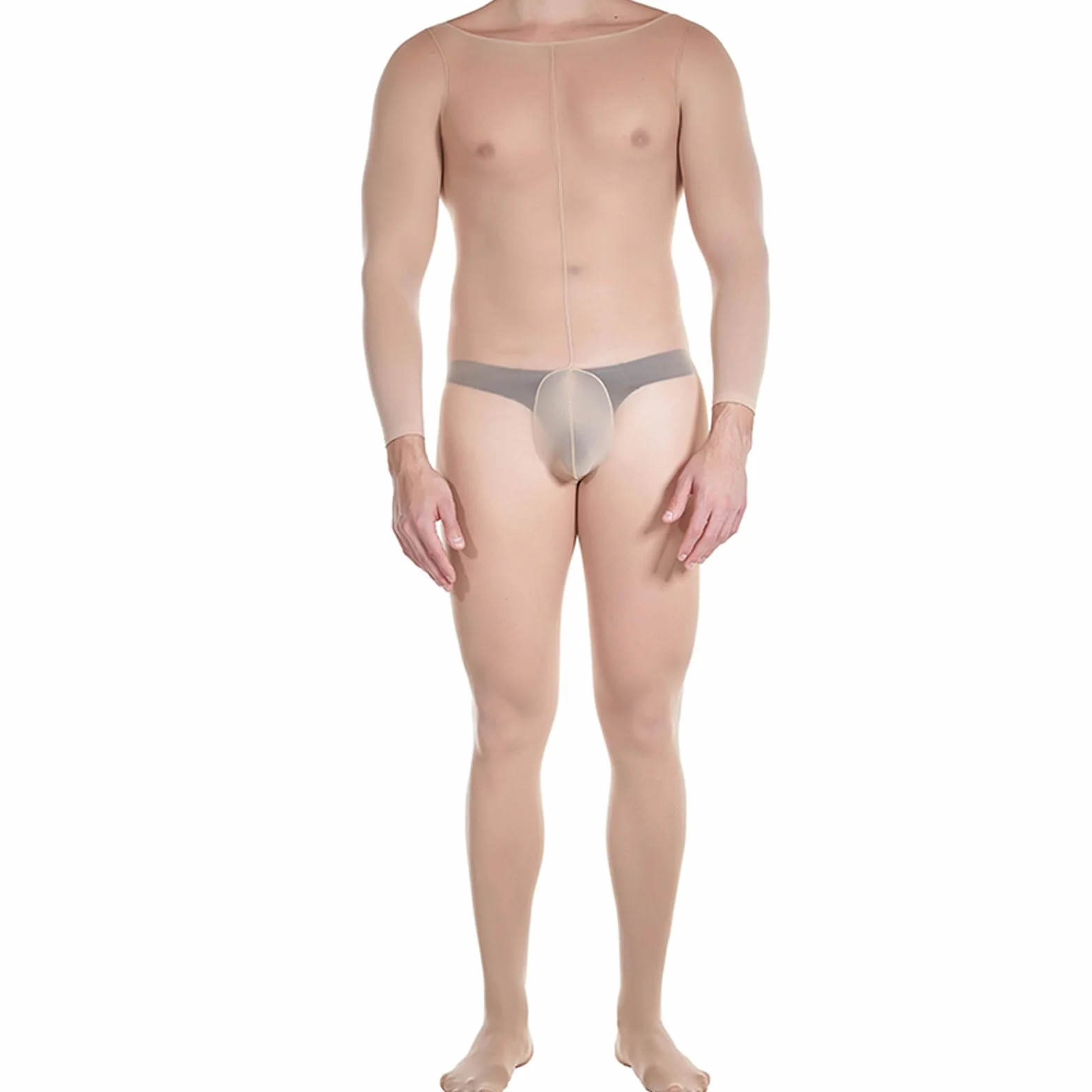 Seksowna bielizna męska Body 10 DEN Matte Bodysuit Długi rękaw