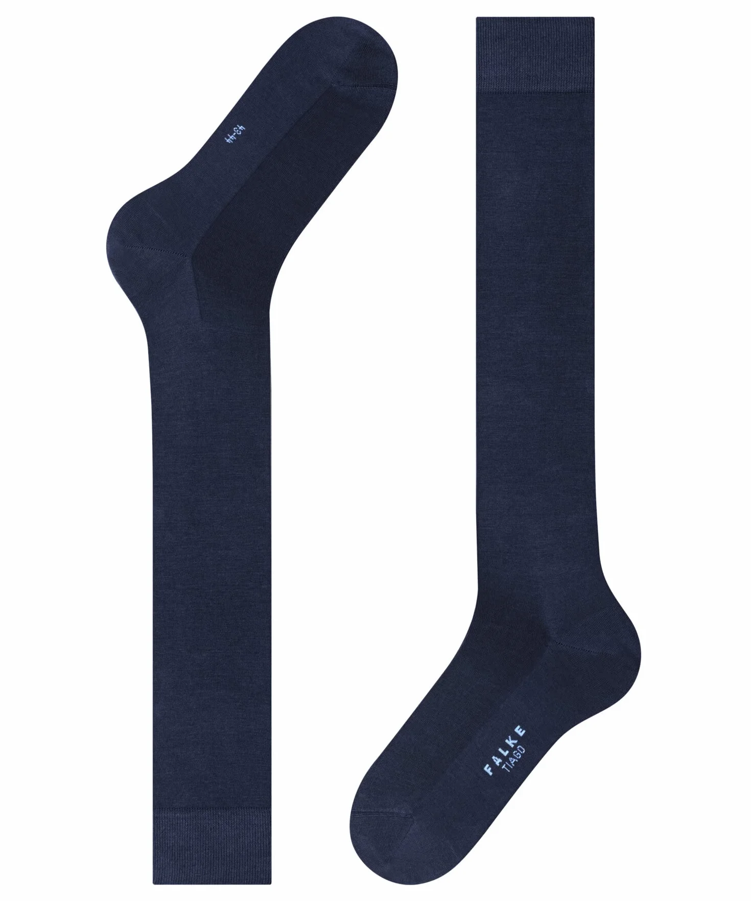 FALKE Mężczyźni Podkolanówki Tiago M Kh bawełna długie jednokolorowe 1 Para, Niebieski Royal Blue 6000, 43-44