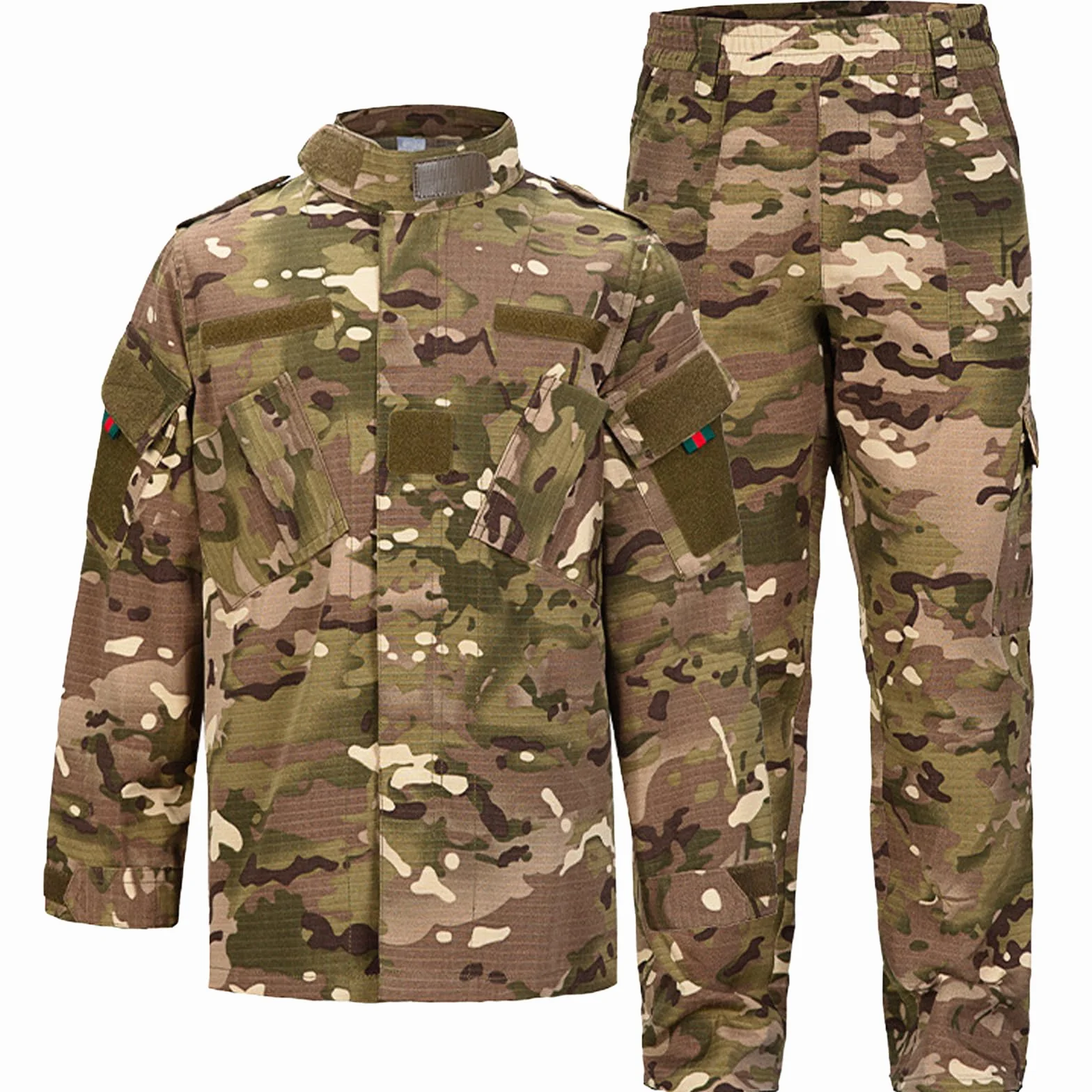 Dziecięcy zestaw taktyczny t-shirt i spodnie kamuflaż wojskowy Airsoft