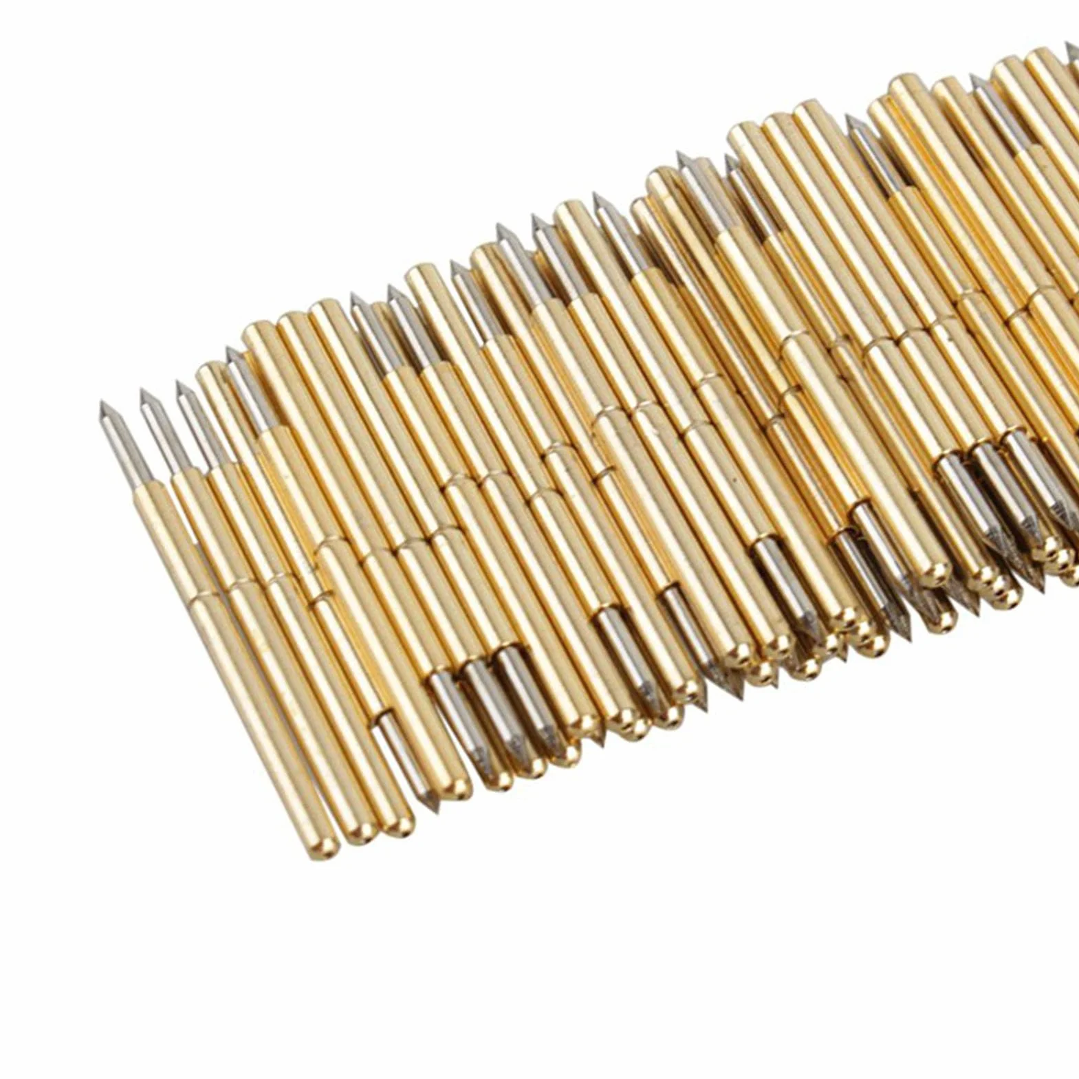 100pcs Spring,Spring Loaded Spring Probe,Spring Test Probe Pin Test Pogo P75 Pogo Test Probe Pogo Pin Test Tools Needle Straight Up Pointed Type PCB Testing Pin Spring