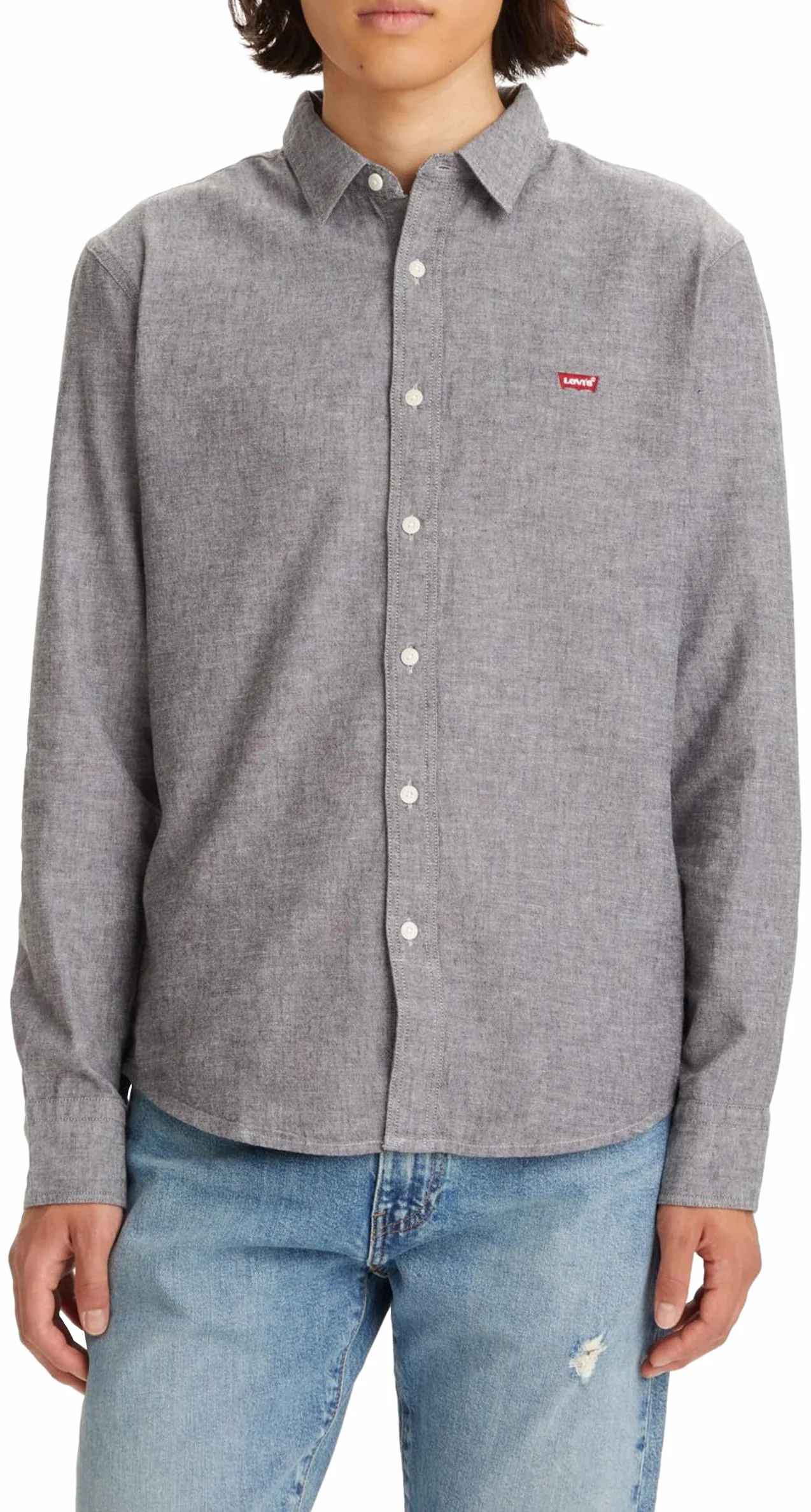 Levi's Mężczyźni Long-Sleeve Battery Housemark Slim Shirt, Black Agate, M