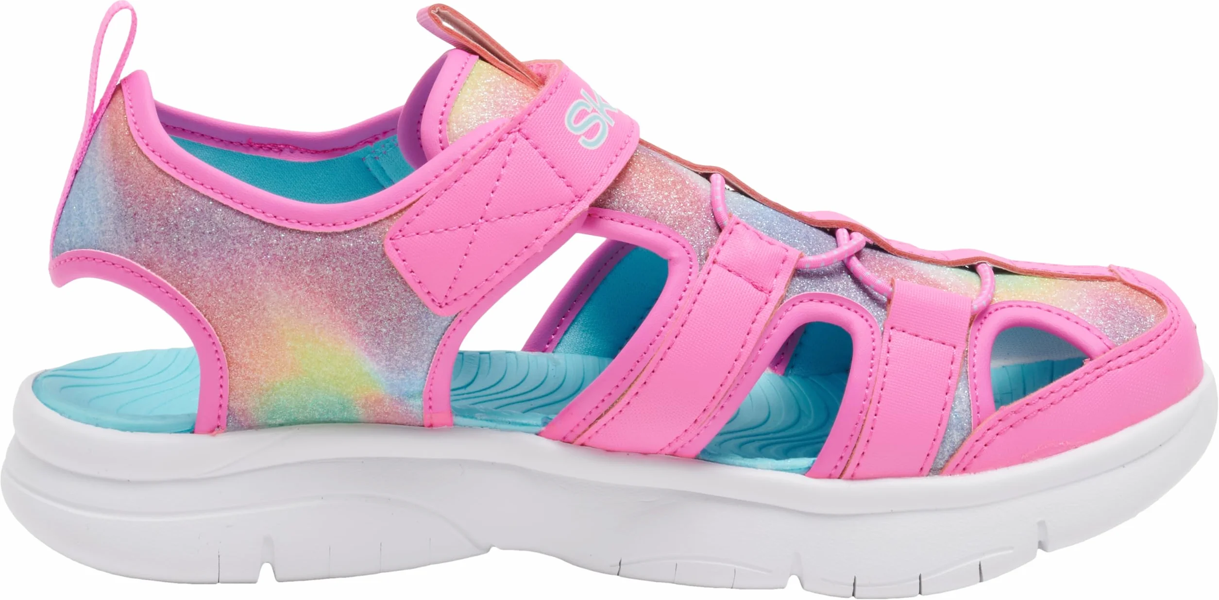 Skechers Flex Splash Daylight Shimmer, dziewczęce sandały sportowe, Różowy, 27 EU