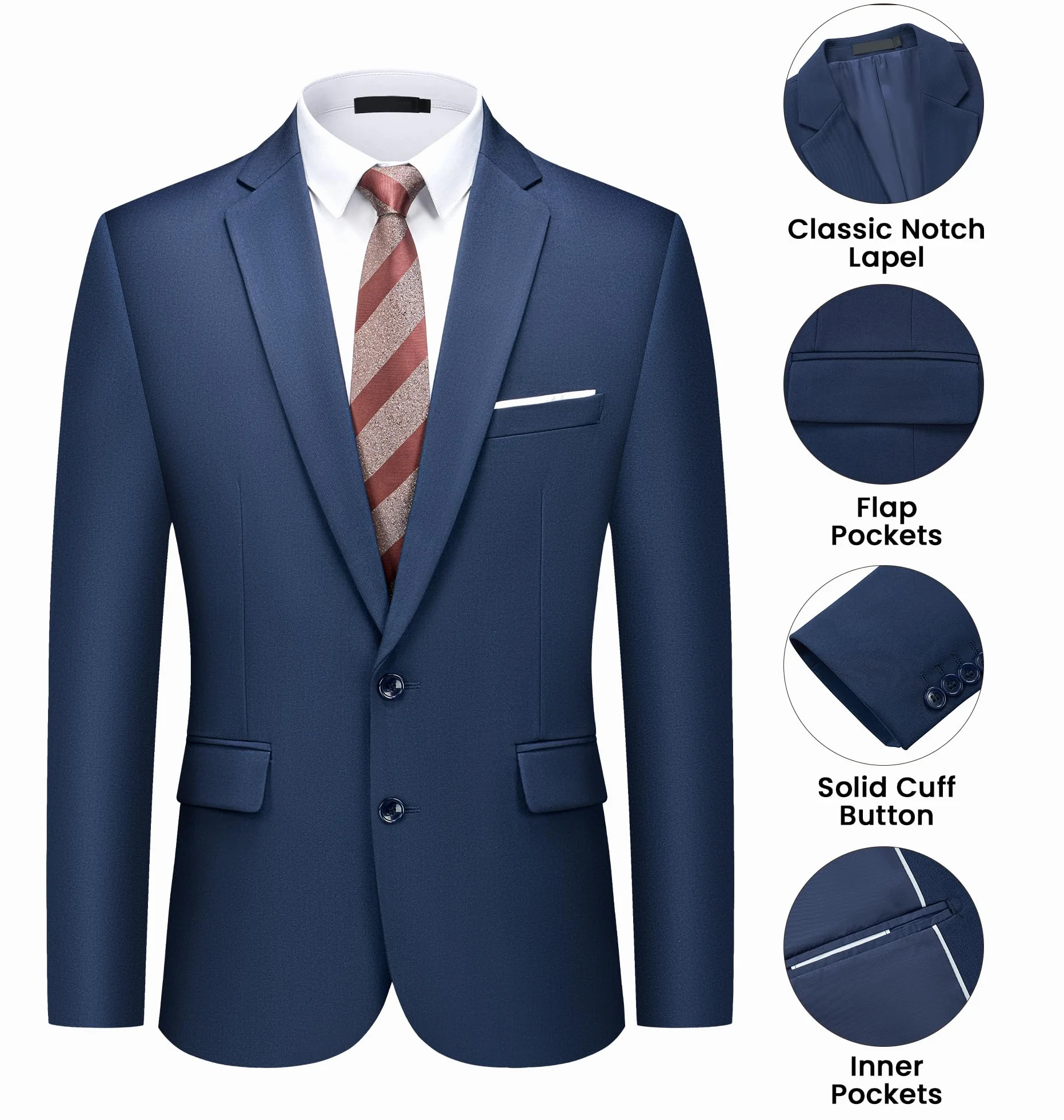 Garnitur męski slim fit 2-częściowy marynarka spodnie formalny zestaw na ślub