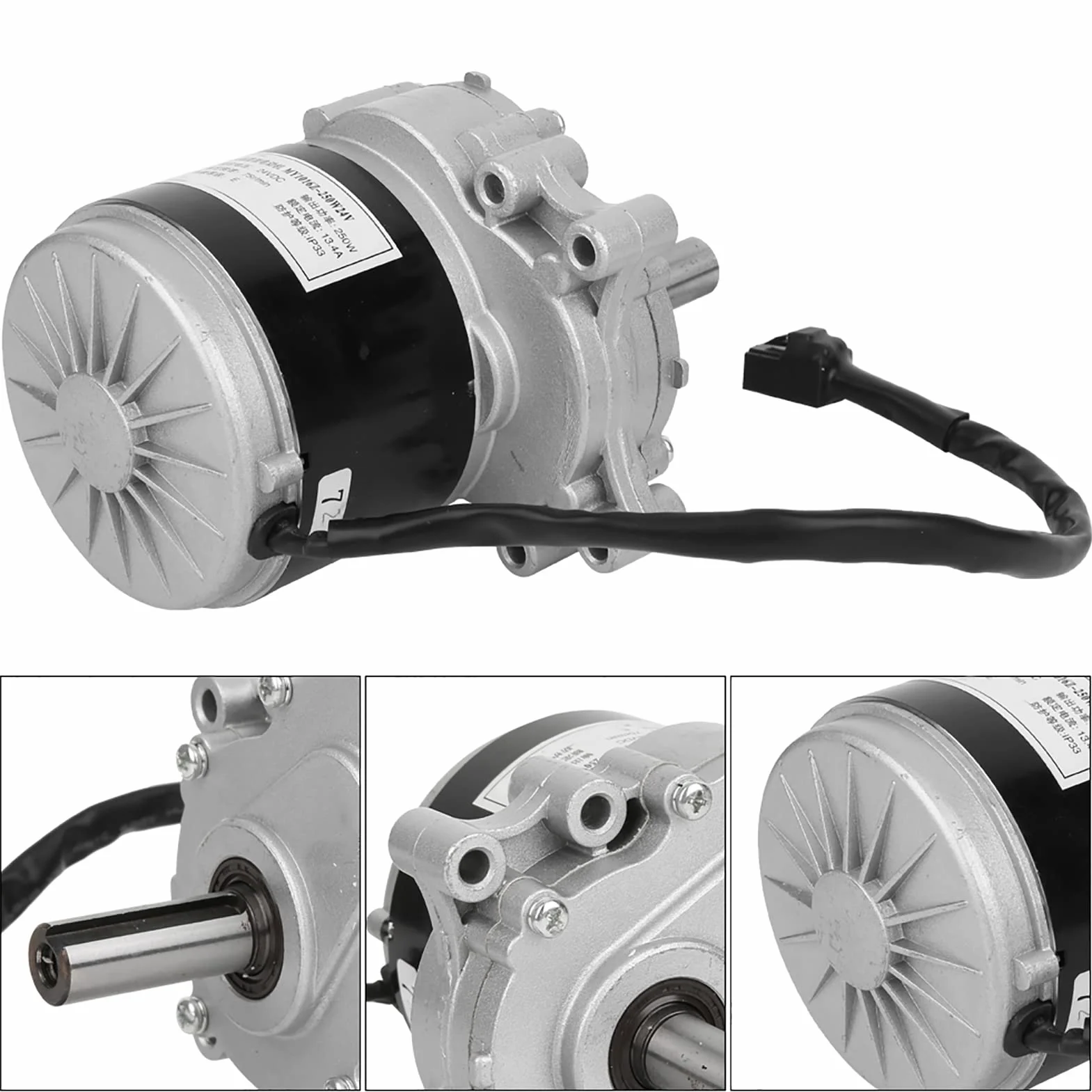 Szczotkowany silnik elektryczny, 24V 250W 75r/min szczotkowany silnik o wysokim momencie obrotowym, profesjonalny szczotkowany silnik prądu stałego do Unite, do elektrycznego wózka inwalidzkiego